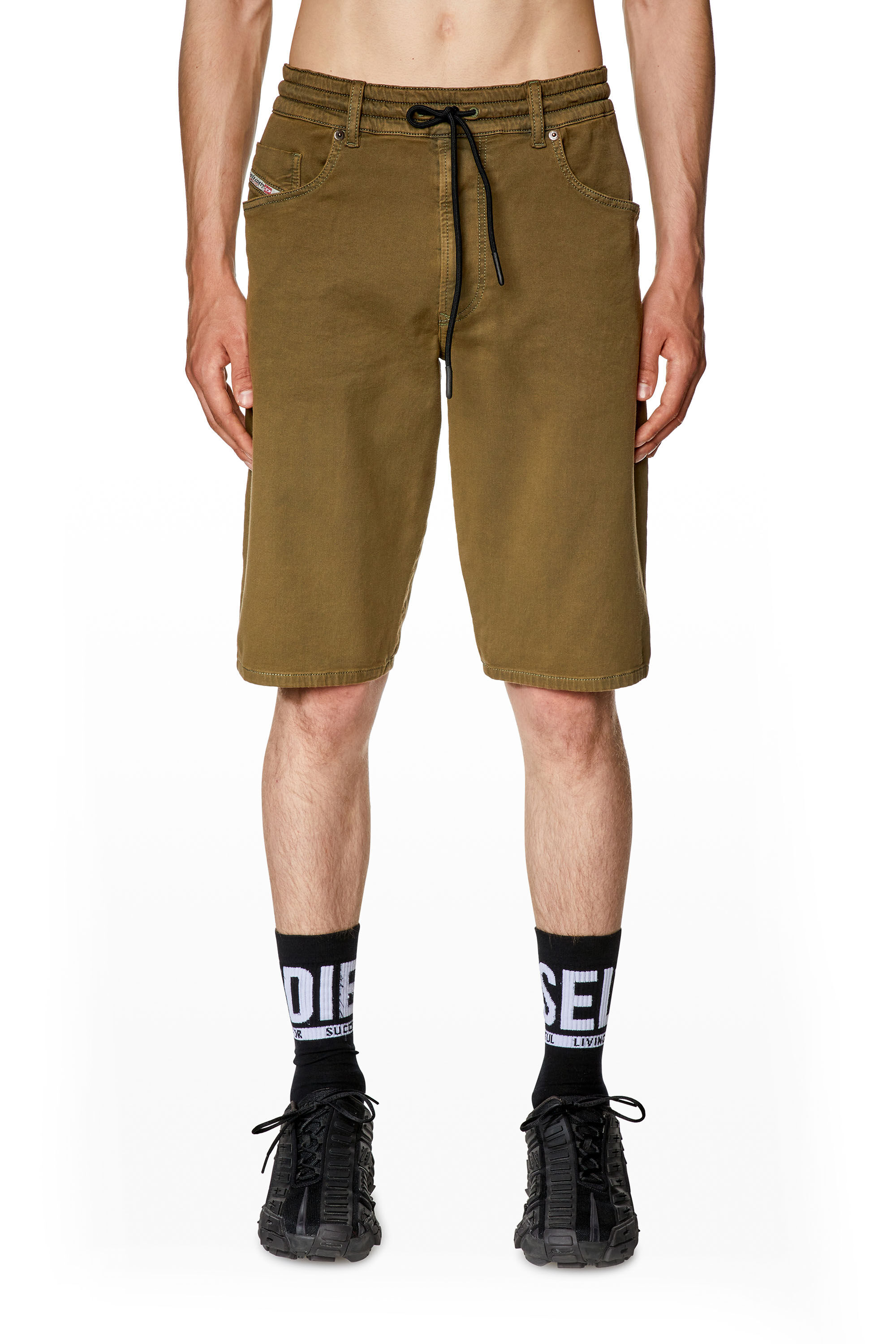 Diesel - D-KROOLEY-SHORT JOGG, Military Green - Image 3