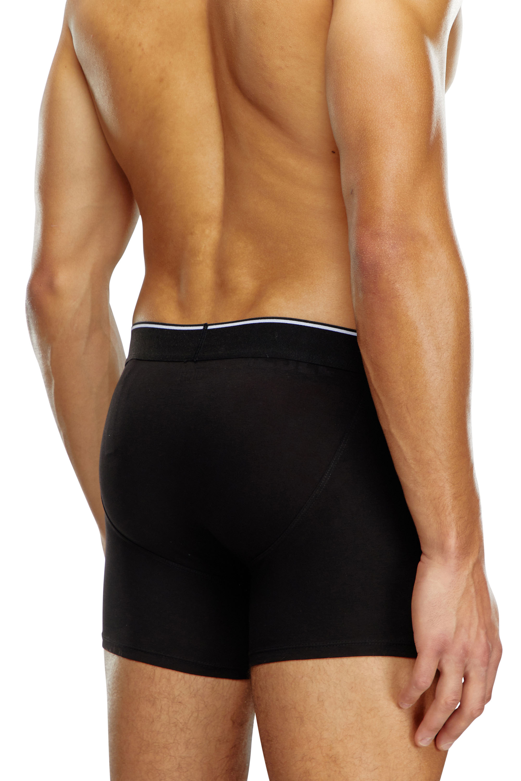 Diesel - UMBX-SEBASTIANTHREEPAC, Man's Three-pack of plain long boxer briefs in Black/Grey - 3