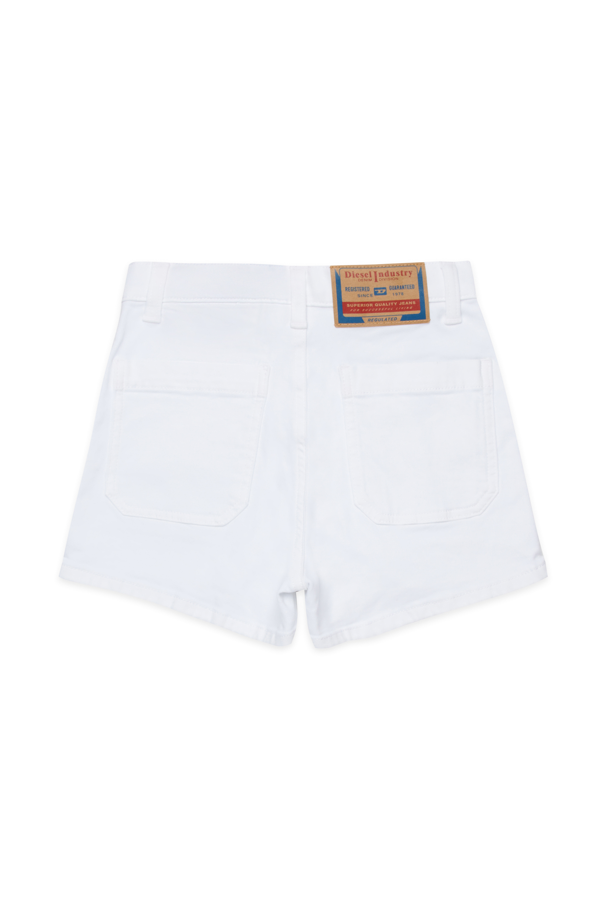 Diesel - PINTYX JJJ, Woman's JoggJeans shorts with patch pockets in White - 2