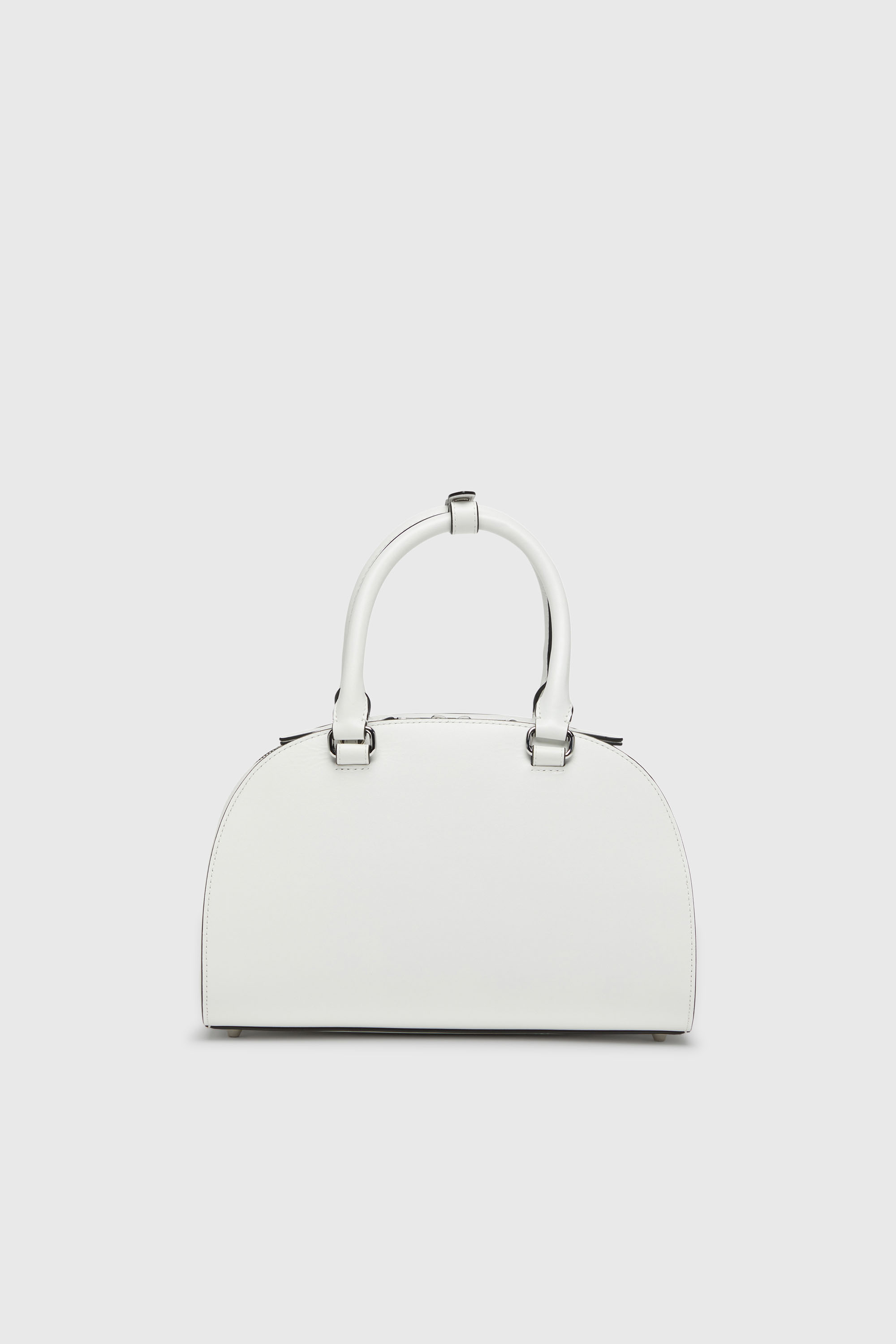 Diesel - 1DR DOME TOP HANDLE, Woman's 1DR Dome-Leather bowling bag in White - 2