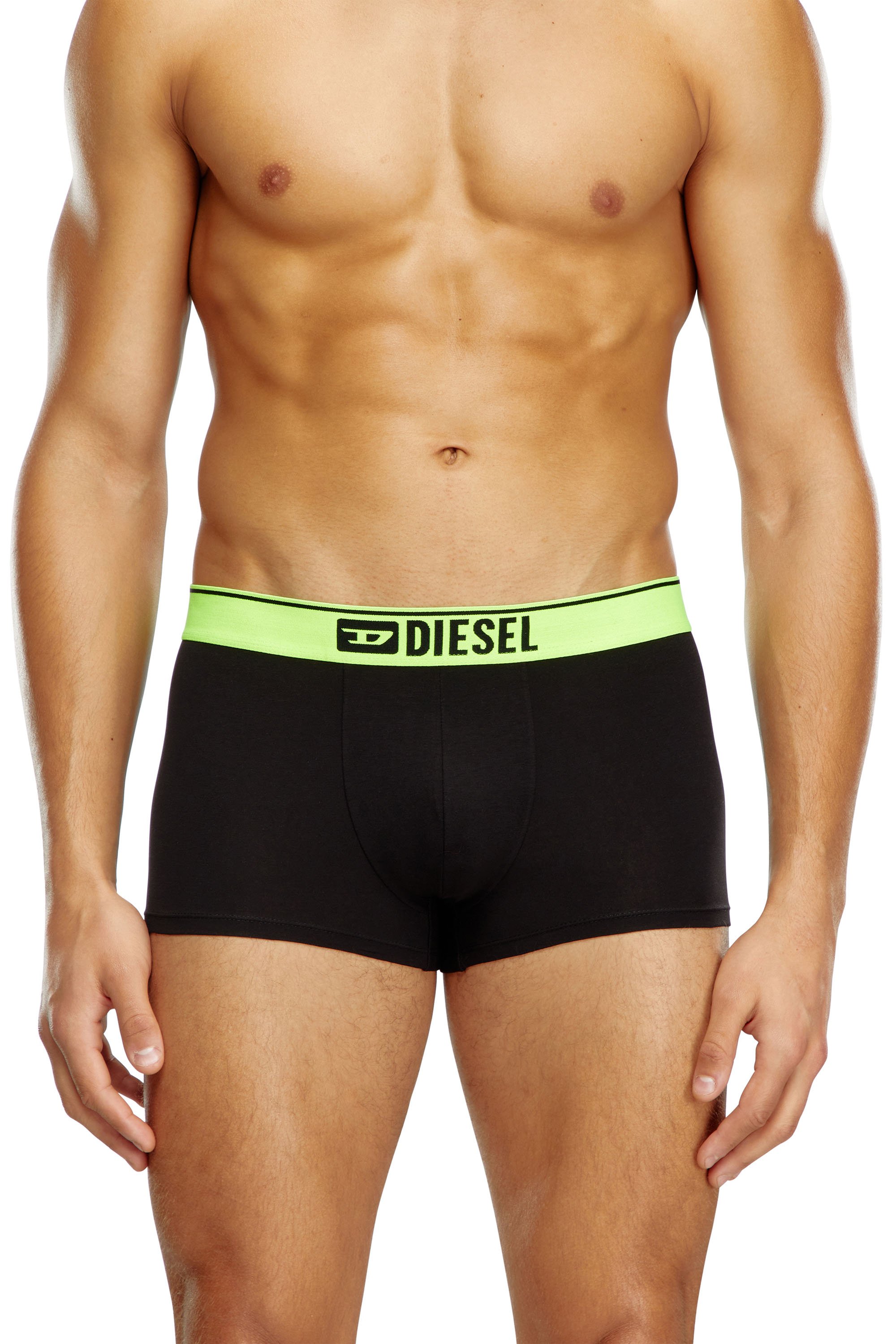 Diesel - UMBX-DAMIENTHREEPACK, Man's Three-pack boxer briefs with pop-colour waist in Black/Yellow - 2