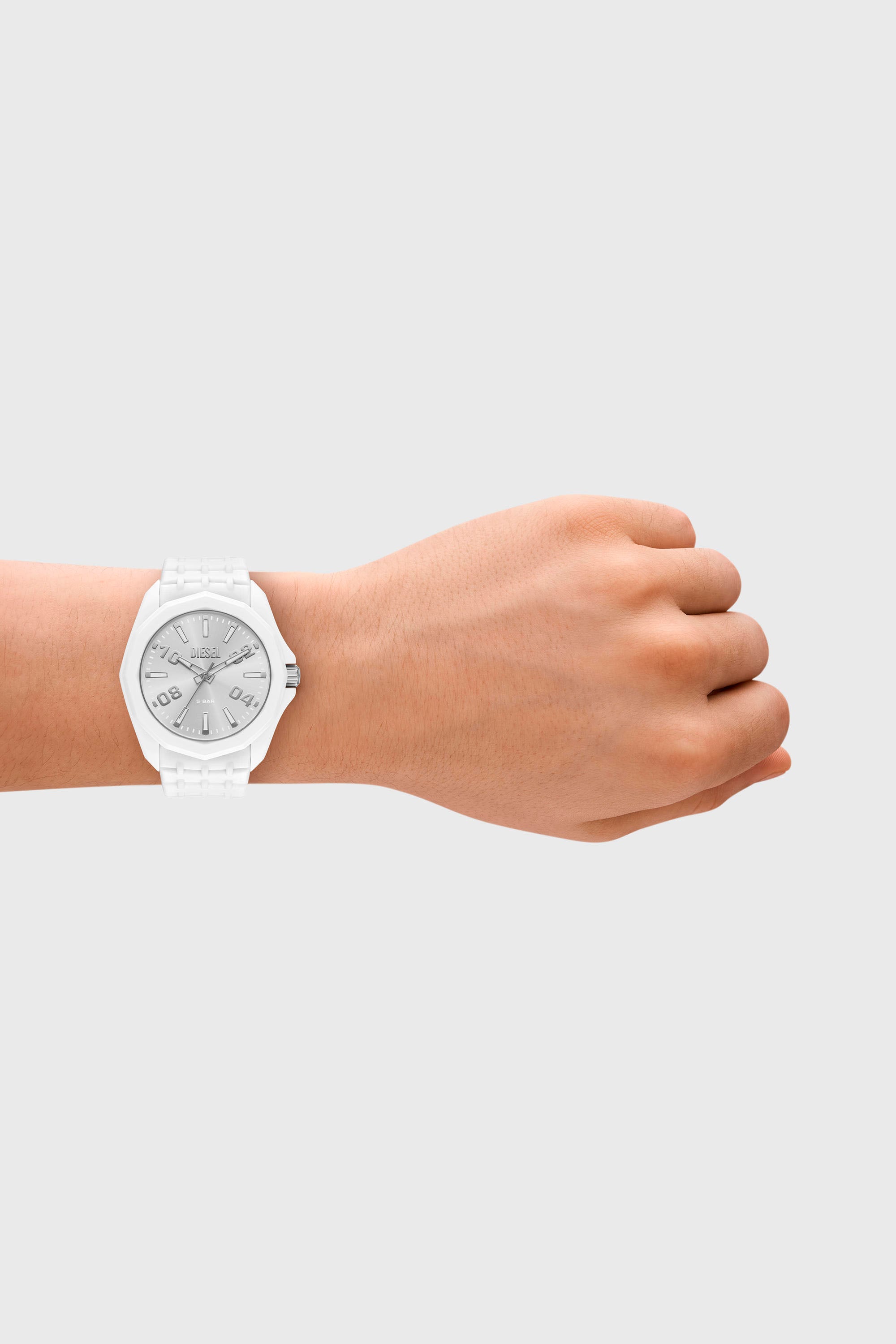 Diesel - DZ2244 WATCH, Man's Stinger white silicone watch in White - 4