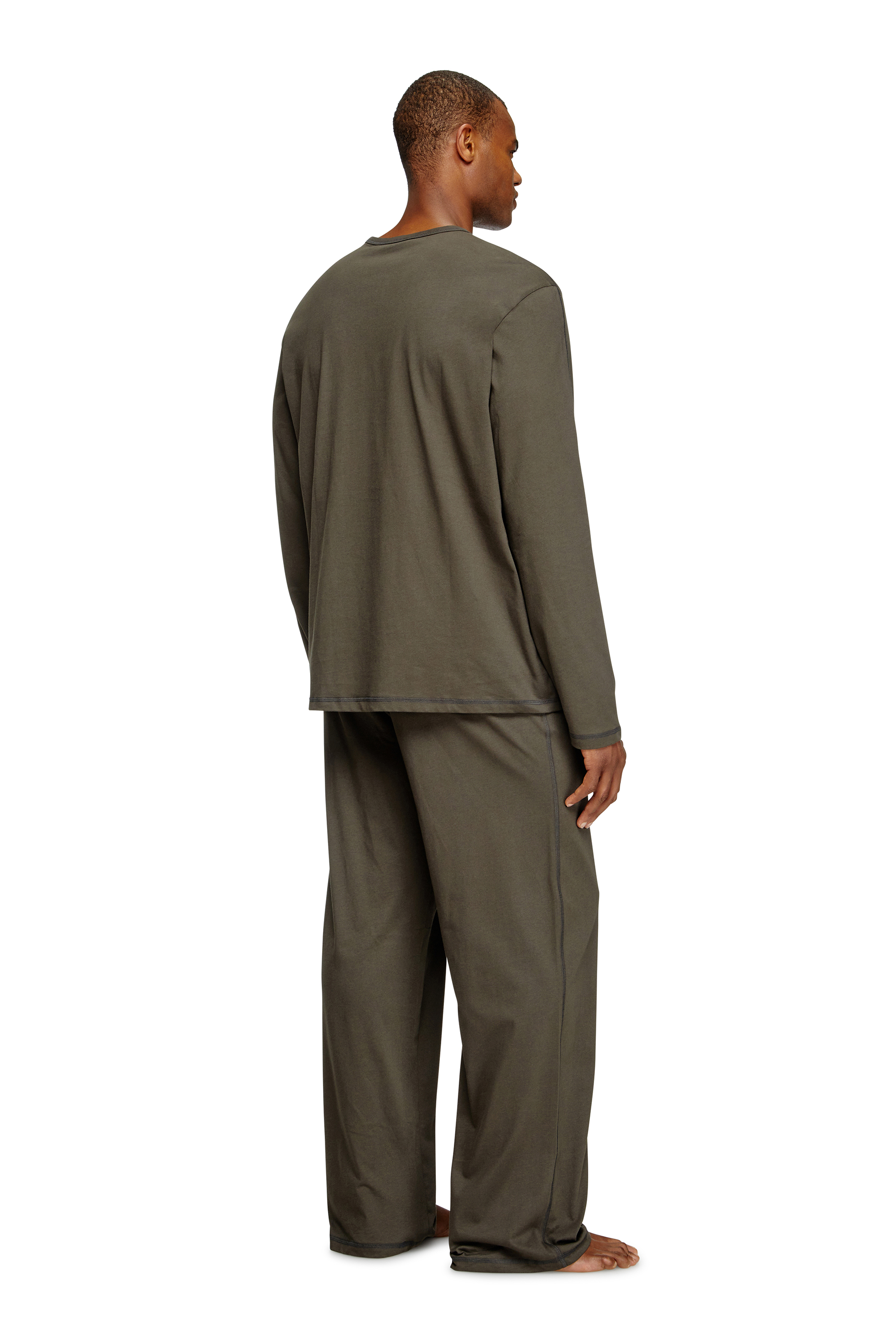 Diesel - SET-ADRIAN-UTLT, Man's Pyjamas in cotton jersey in Brown - 3