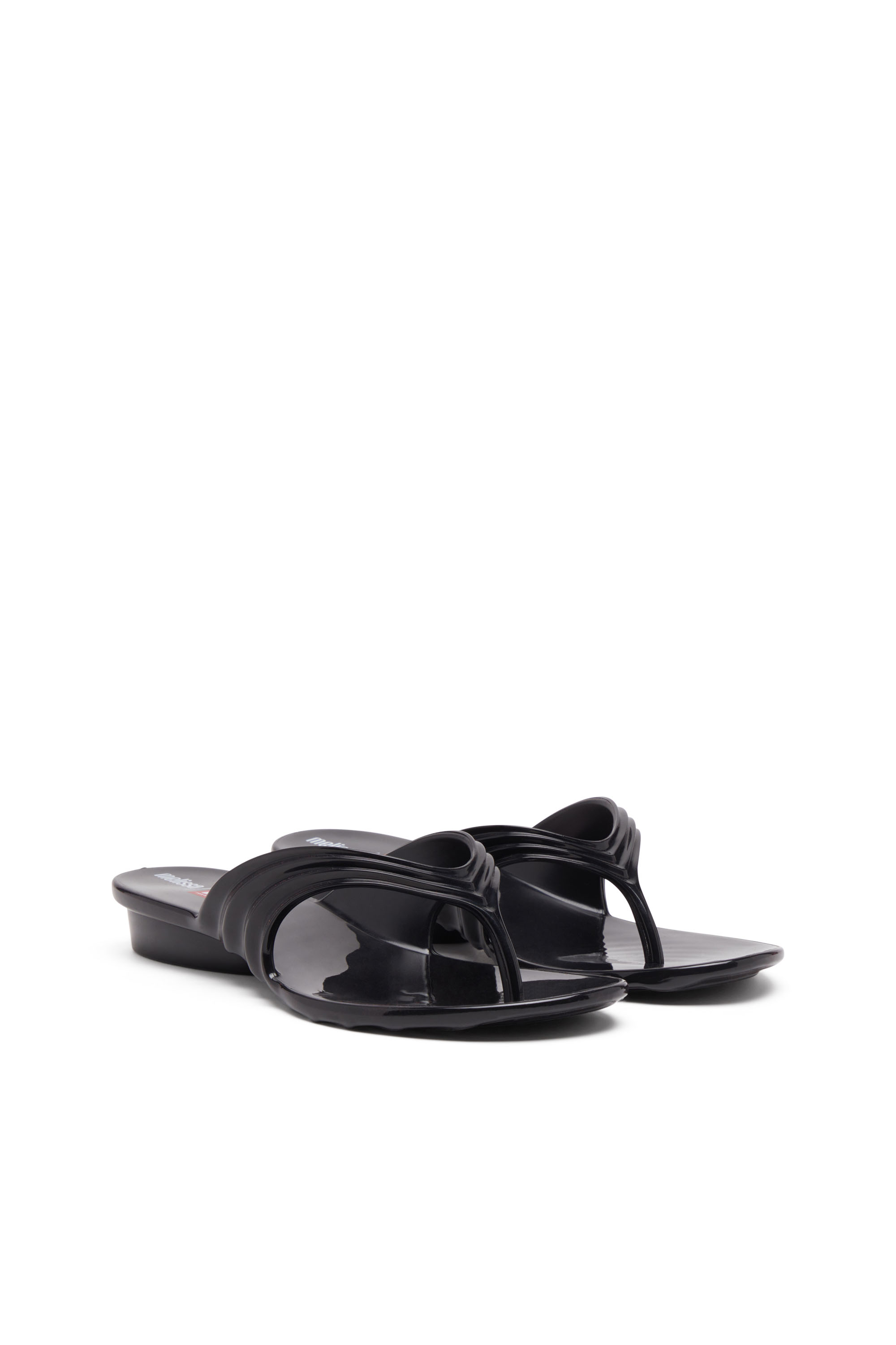 Diesel - MELISSA QUANTUM THONG, Woman's Sculptural flip-flops in Melflex® in Black - 3