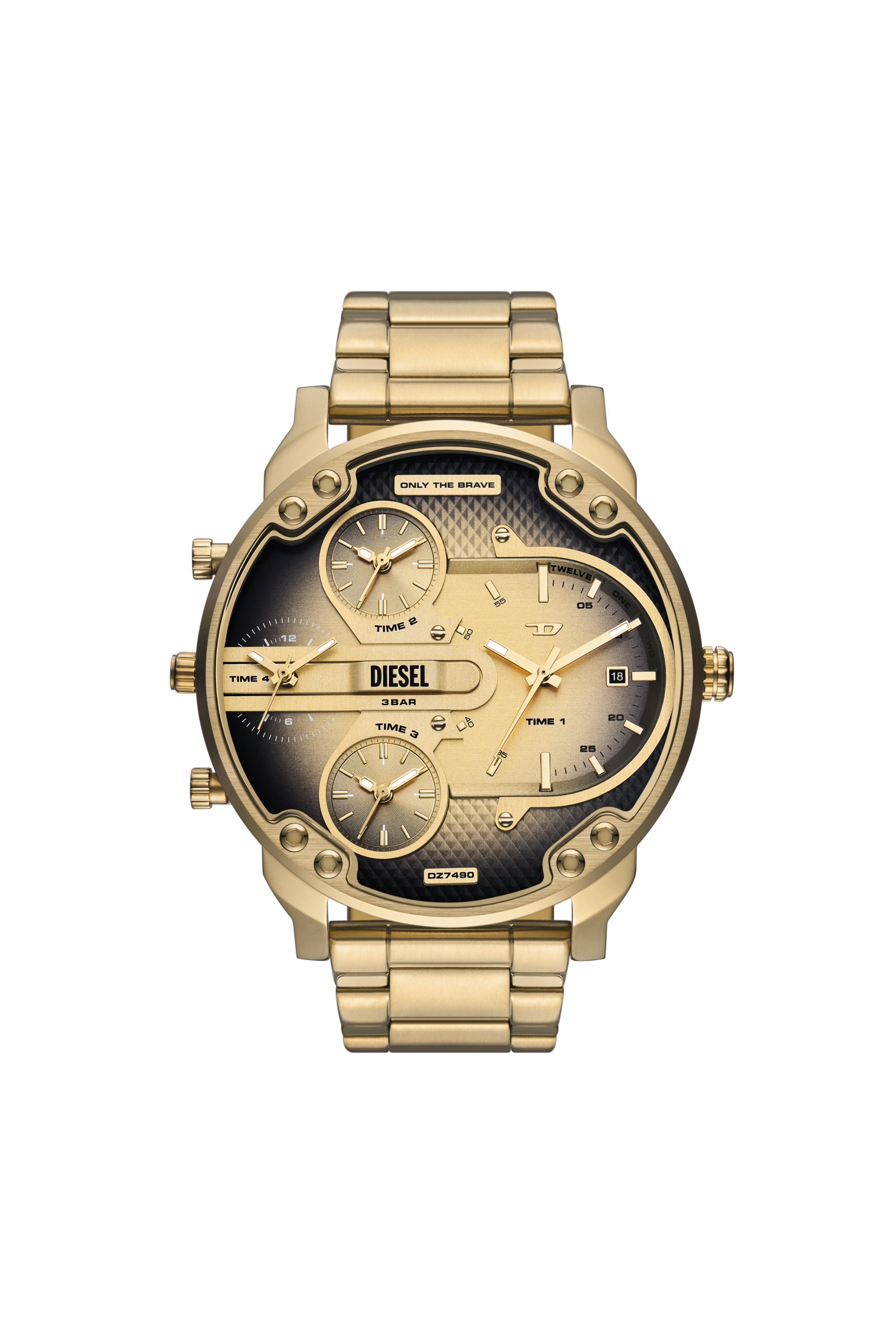 Diesel - DZ7490 WATCH, Man's Mr. Daddy Slim Multi-Movement Stainless Steel Watch in Gold - 1