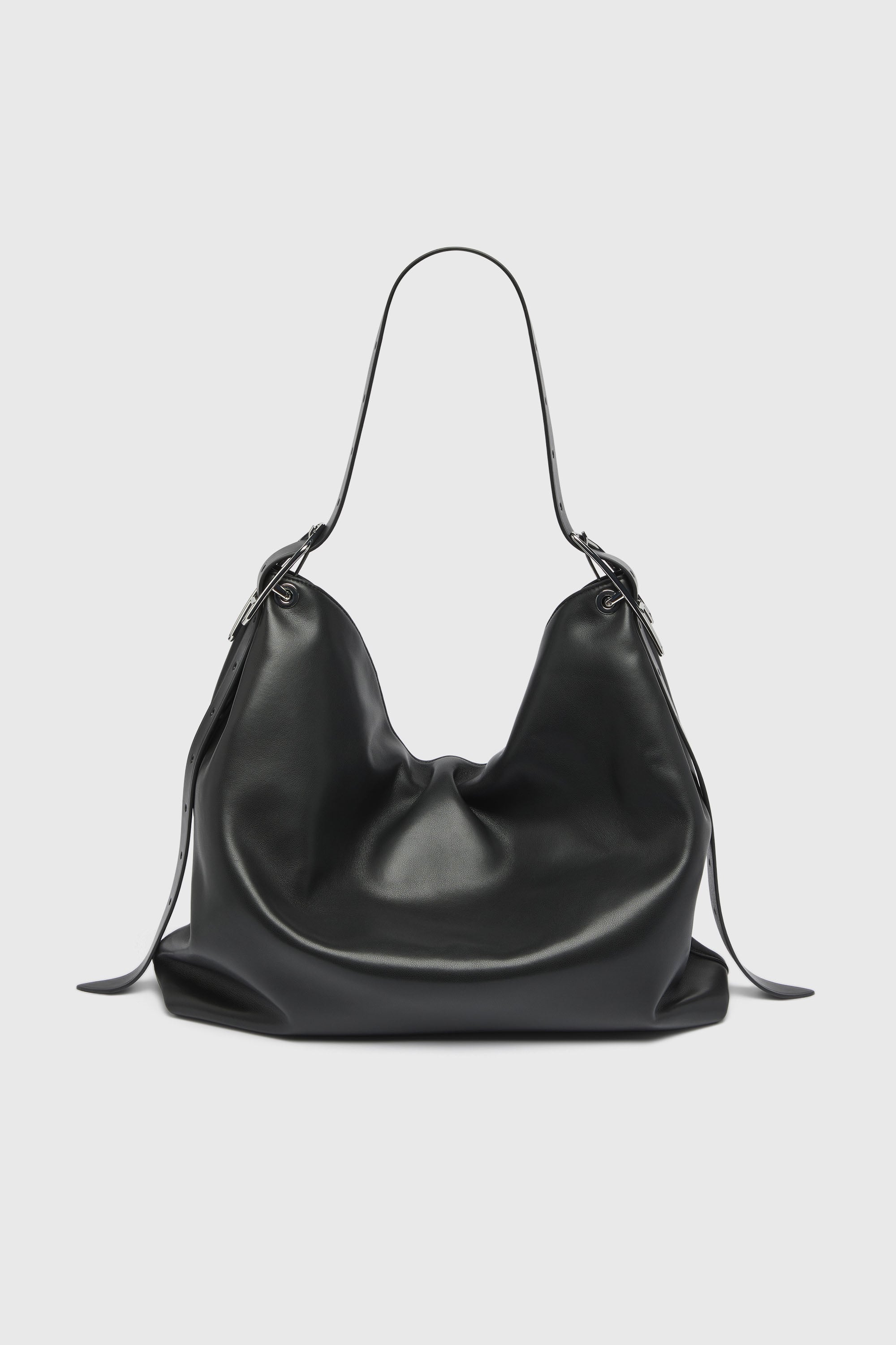 Diesel - D-LINE HOBO L, Woman's D-Line-Leather hobo bag in Black - 2