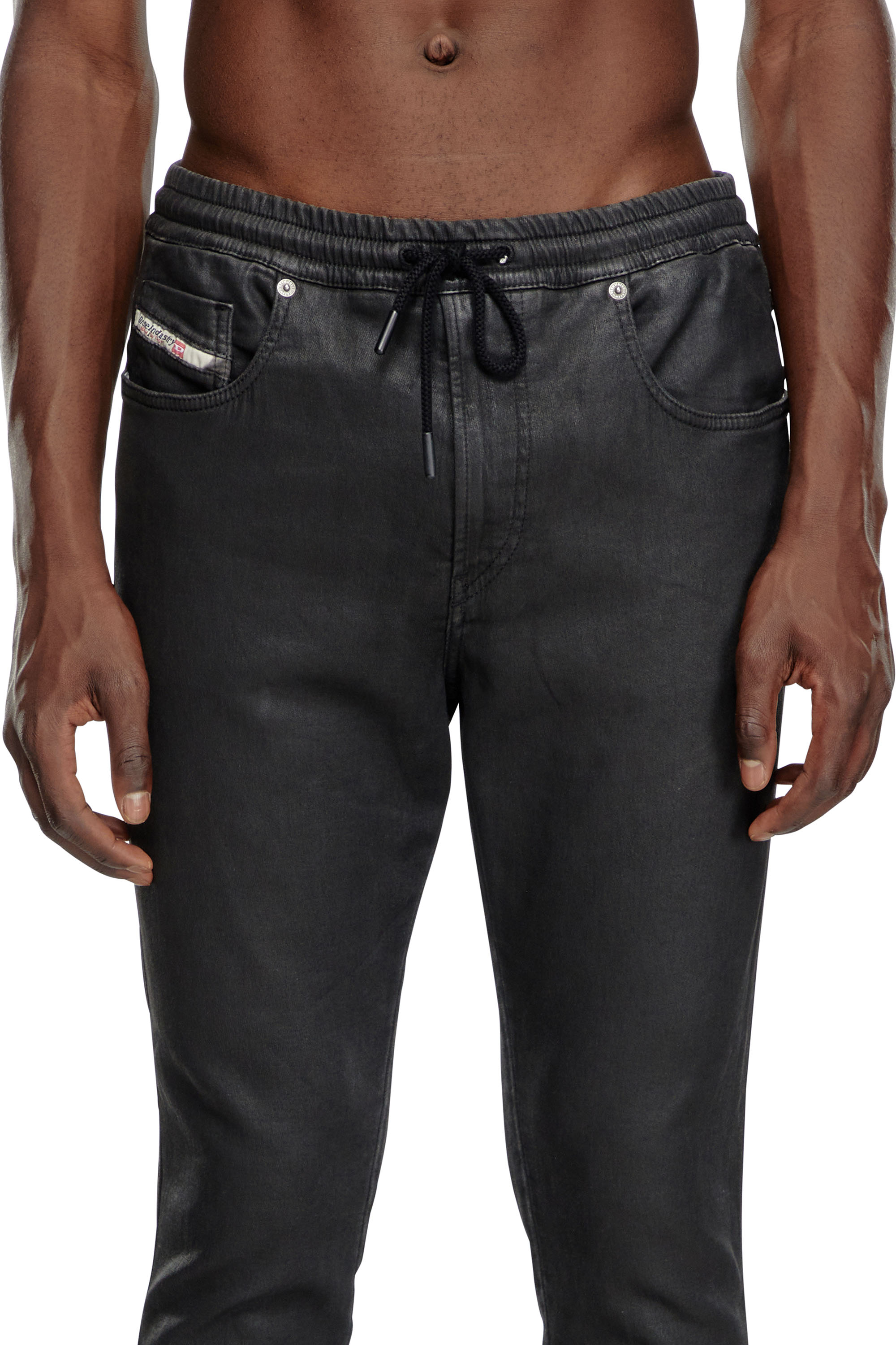 Diesel - Man's Slim 2060 D-Strukt Joggjeans® 068LP, Black/Dark grey - 5