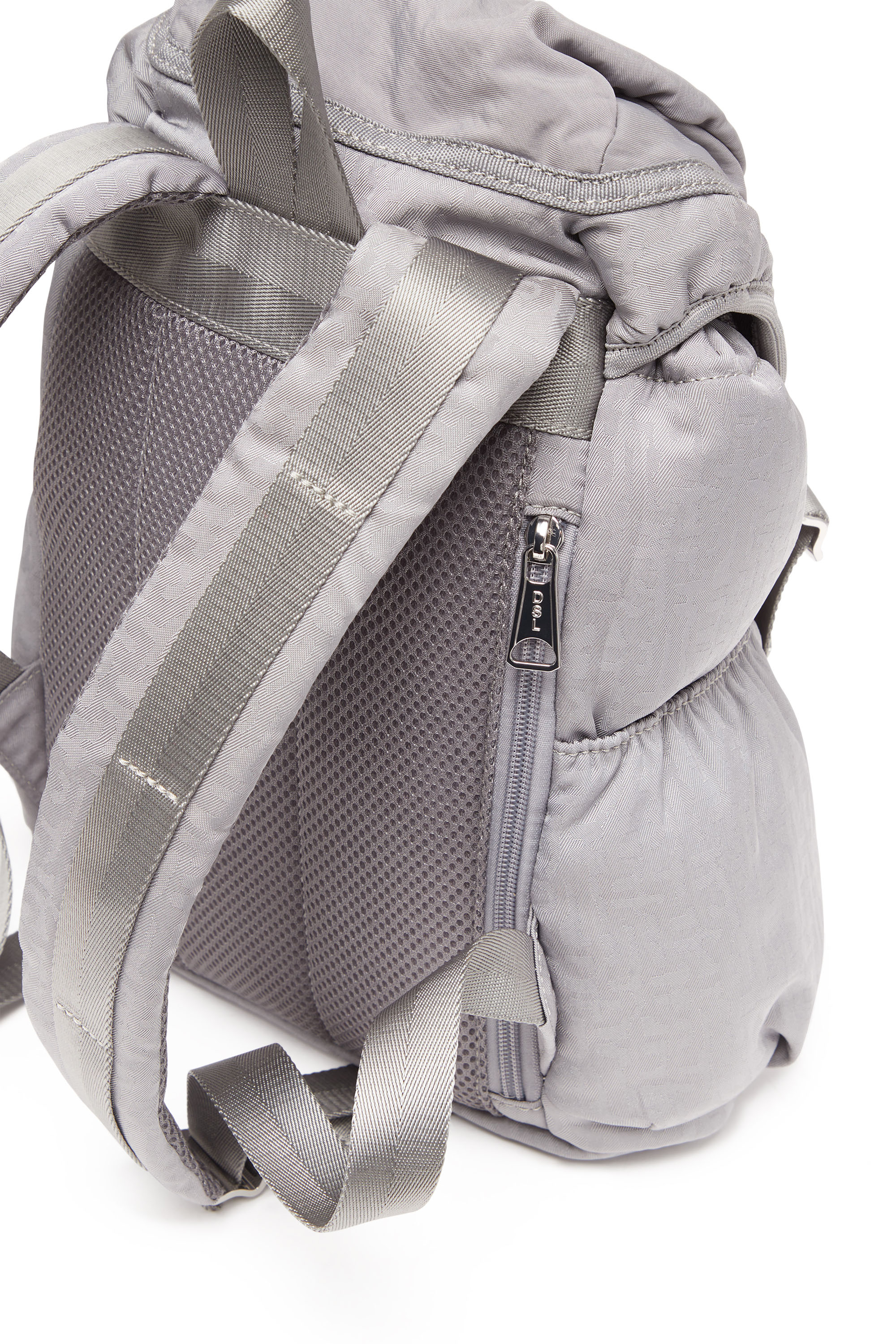 Diesel - NYLON MONO BACKPACK S X, Grey - Image 5
