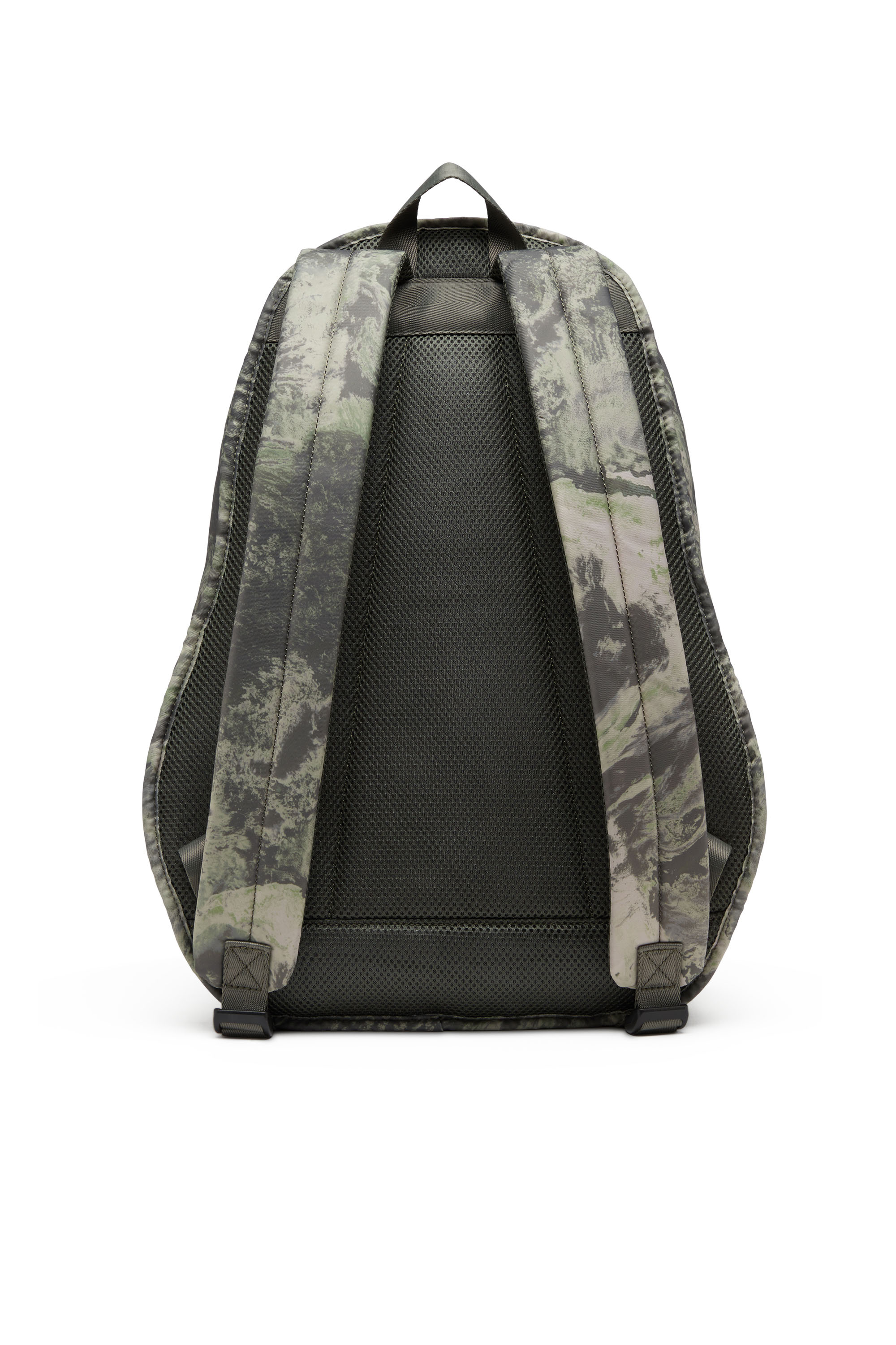 Diesel - RAVE BACKPACK X, Man's Rave Backpack X - Backpack in recycled earth-print fabric in Grey/Blue - 3