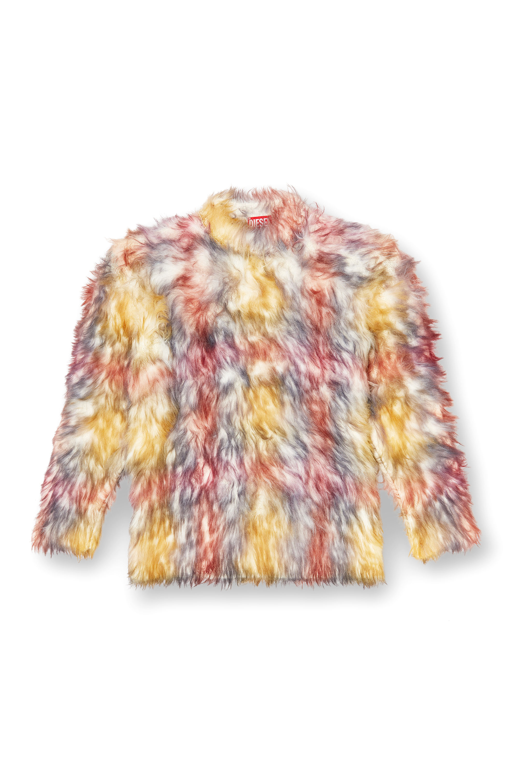Diesel - M-BERRY, Woman's Fluffy jumper with check print in null - 3