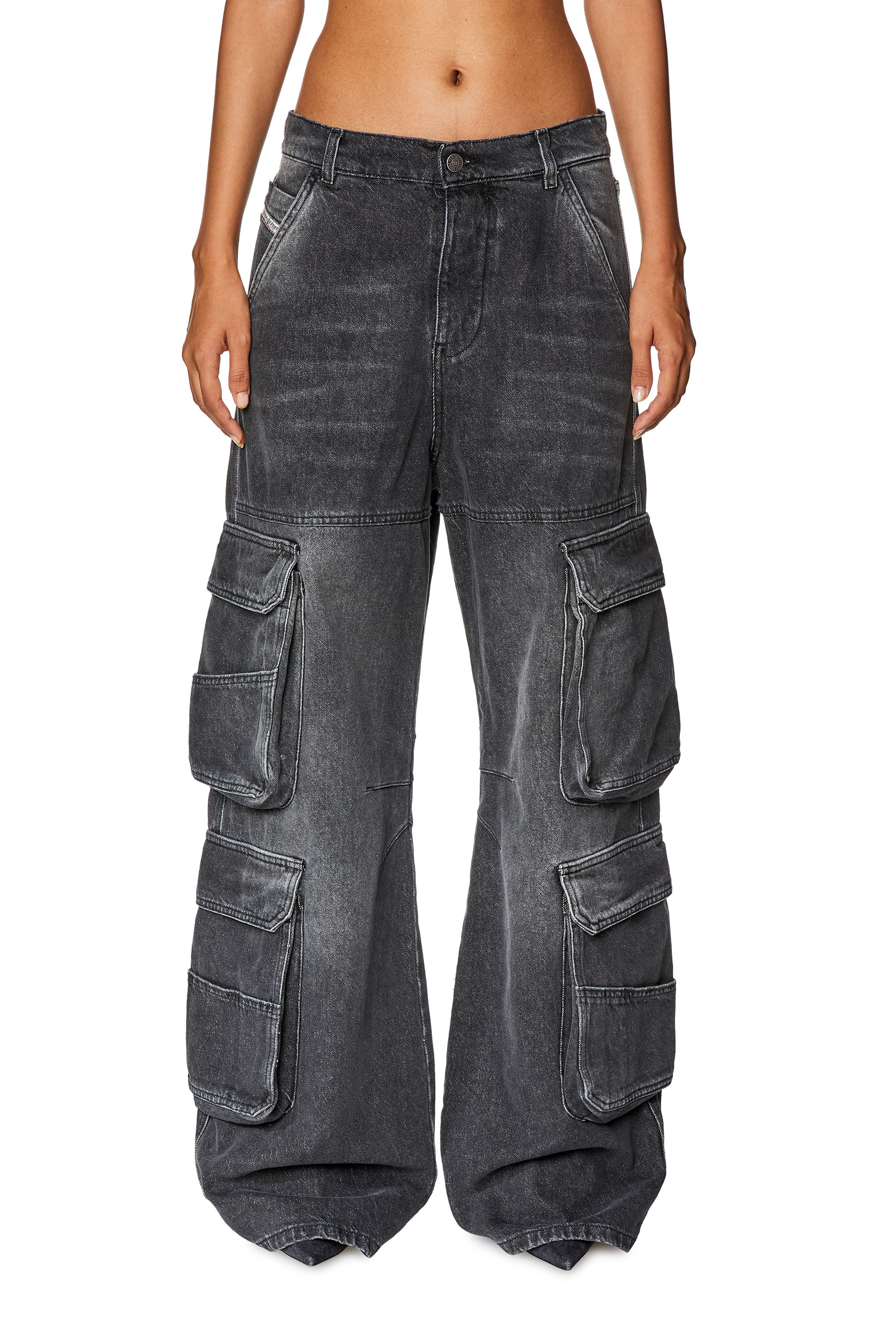 Diesel - Straight Jeans 1996 D-Sire 0HLAA, Black/Dark grey - Image 2