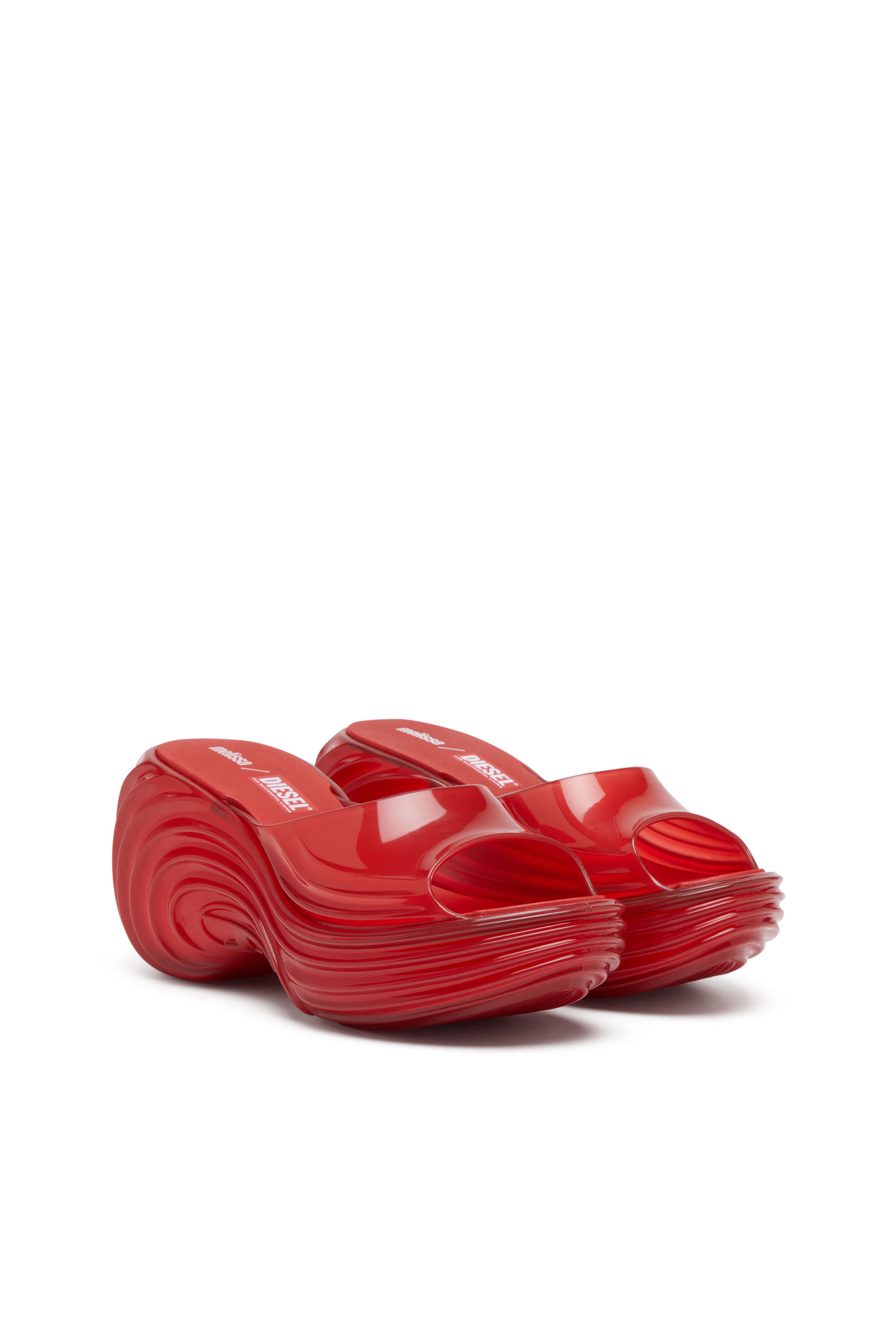 Diesel - MELISSA QUANTUM PLATFORM, Woman's Platform mule in Melflex® in Red - 3