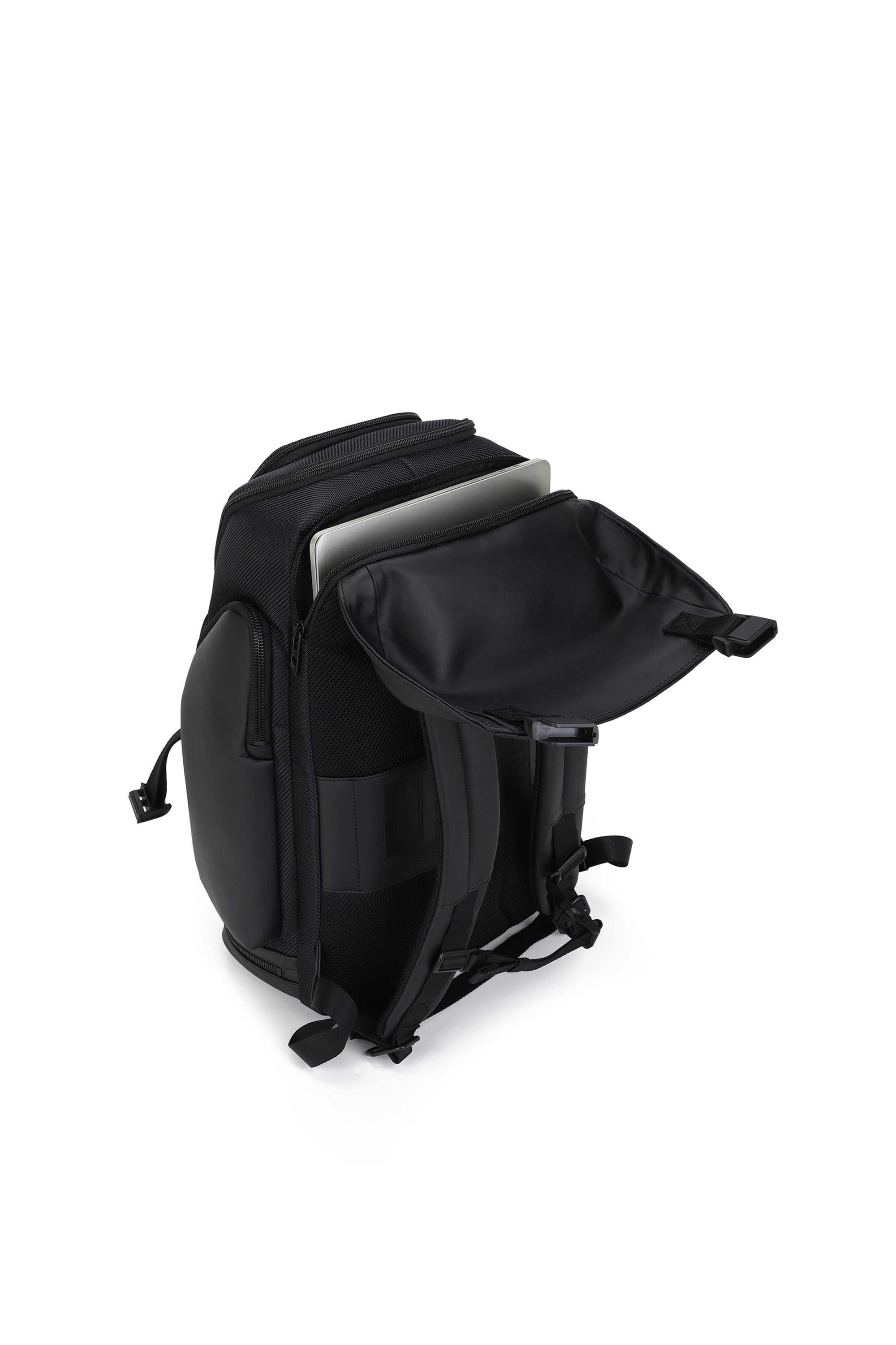 Diesel - DIESEL CARBON FIBER BACKPACK-BLACK  DSB0, Unisex's Functional business backpack in Black - 6