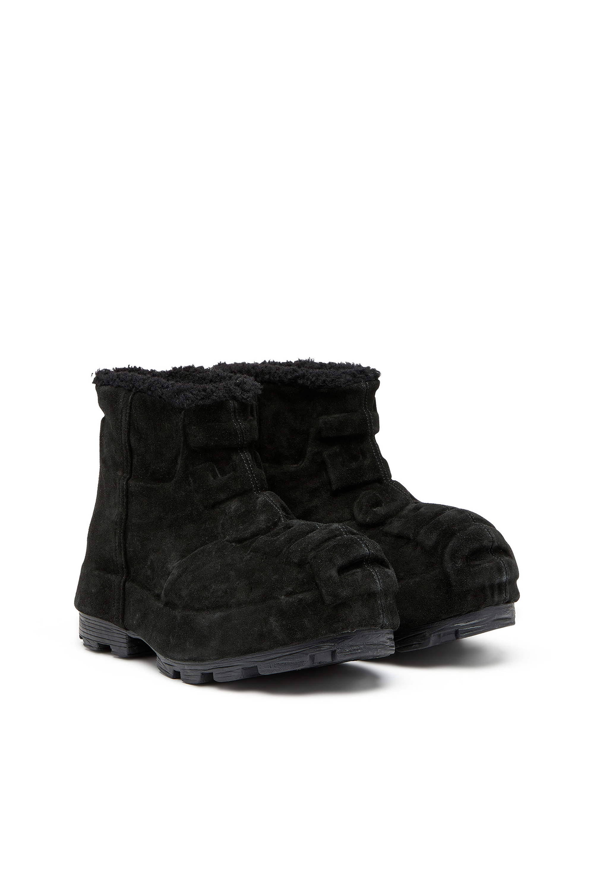 Diesel - D-HAMMER CH MD, Unisex's D-Hammer-Suede ankle boots with embossed logo in Black - 2