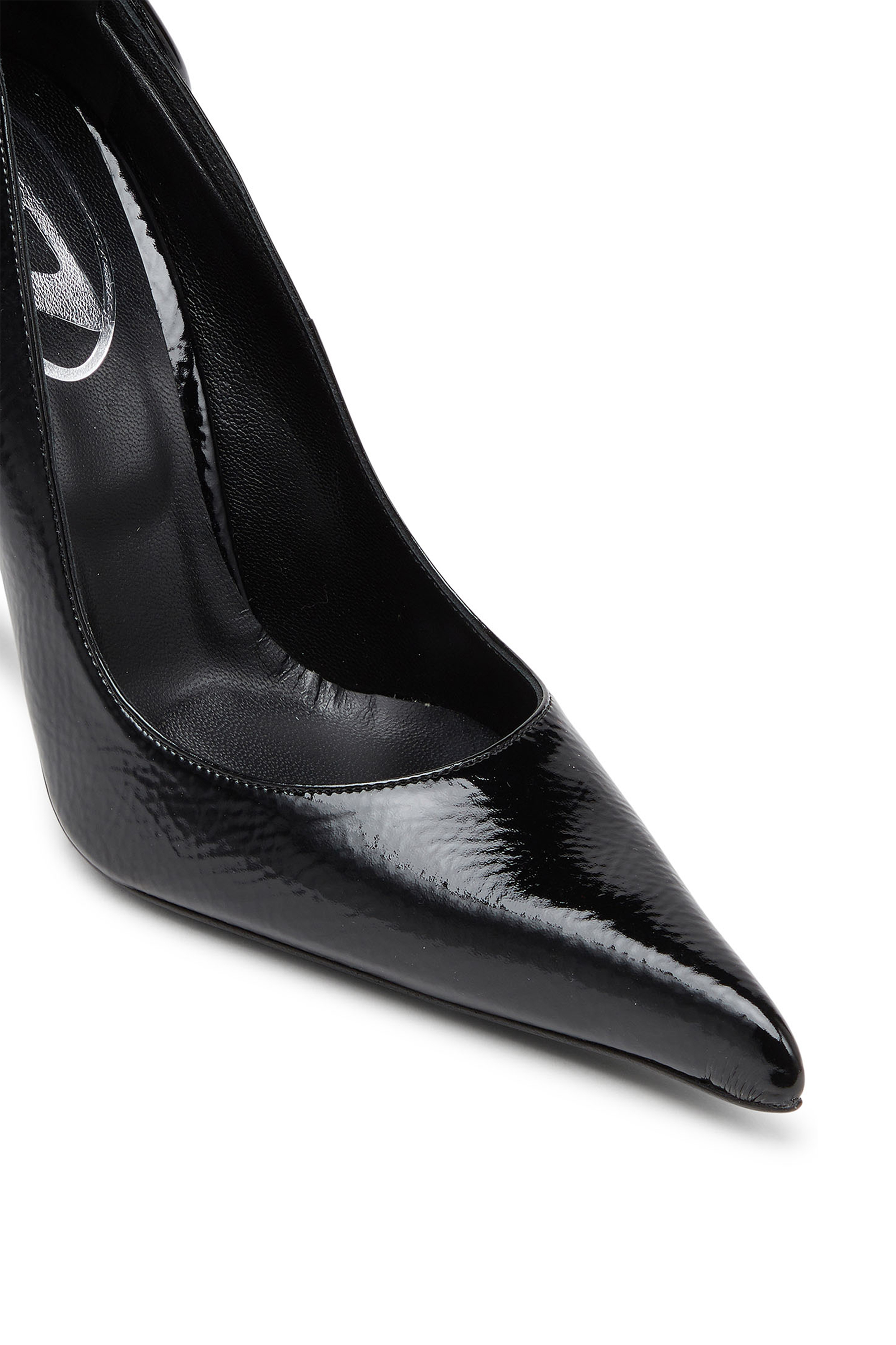 Diesel - D-TEN&HALF P, Woman Glossy pumps with curved heel in Black - Image 6
