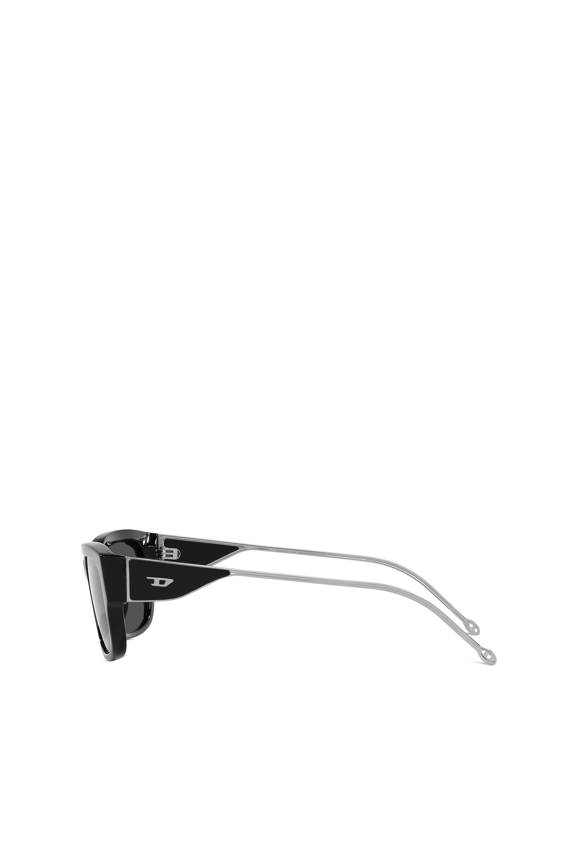 Diesel - 0DL2002 SIZE 56, Unisex's Rectangle sunglasses in Black/Silver - 5