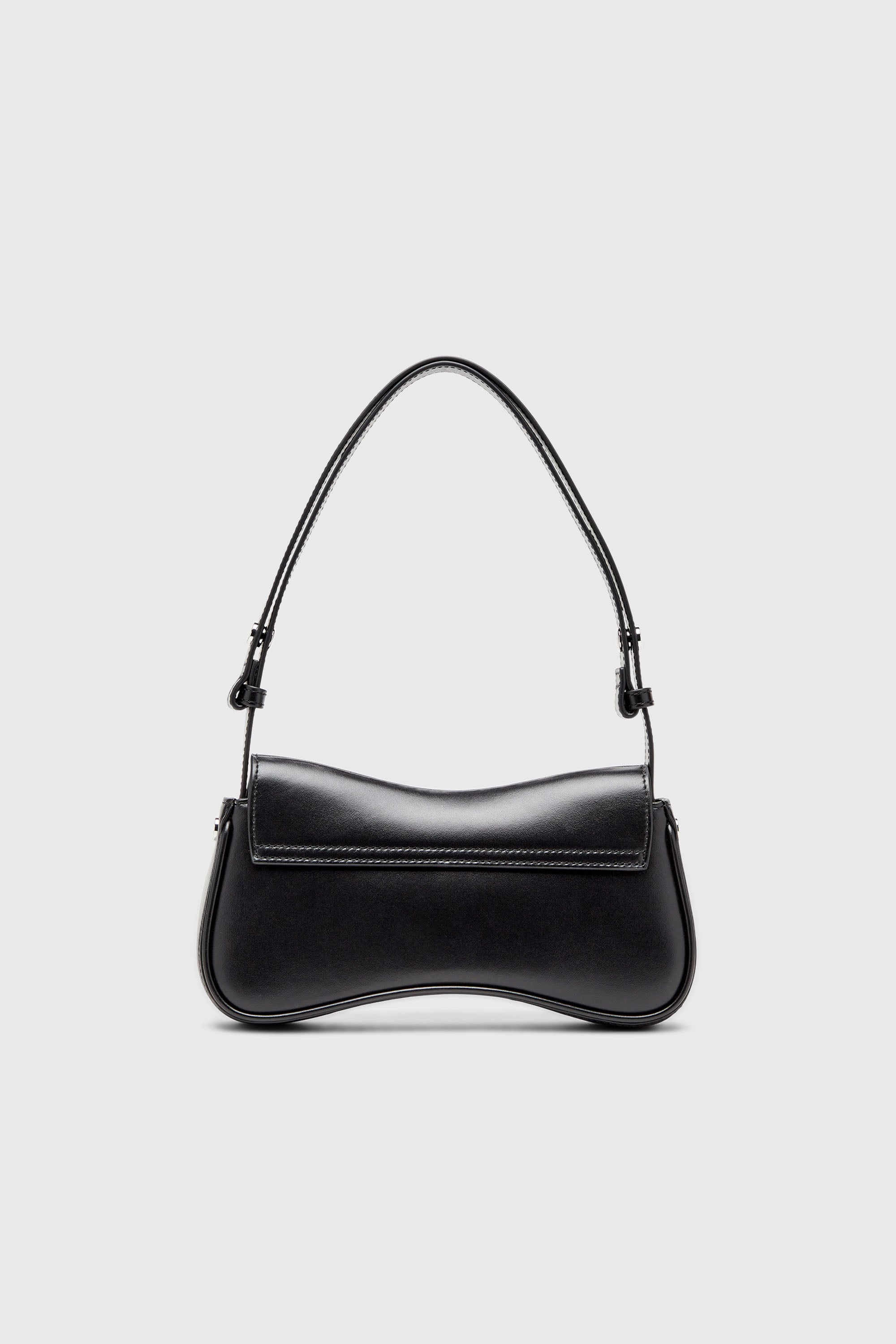 Diesel - PLAY CLUTCH, Woman's Play-Semi gloss leather shoulder bag in Black - 2