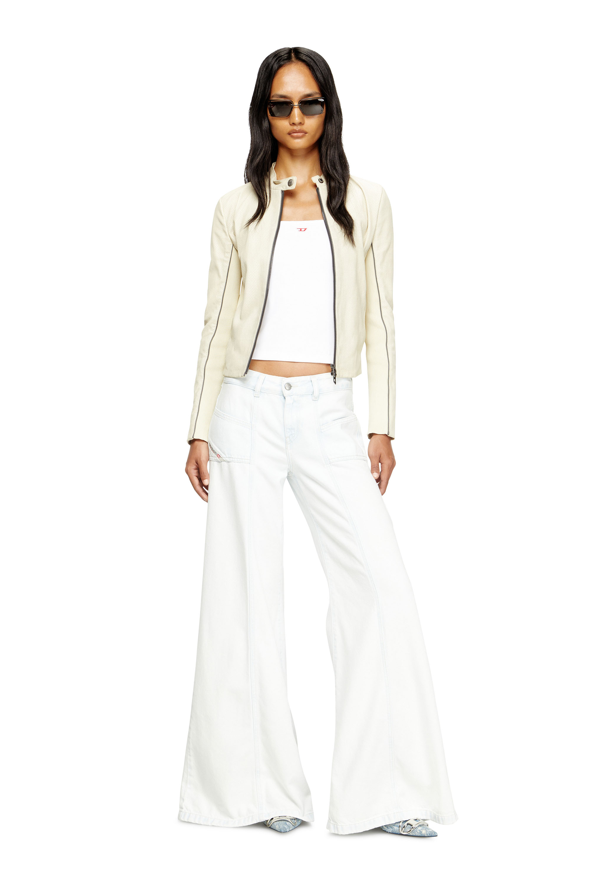 Flare Jeans D-Akii 09M08, White Diesel - Woman's Flare Jeans D-Akii 09M08, White - 1