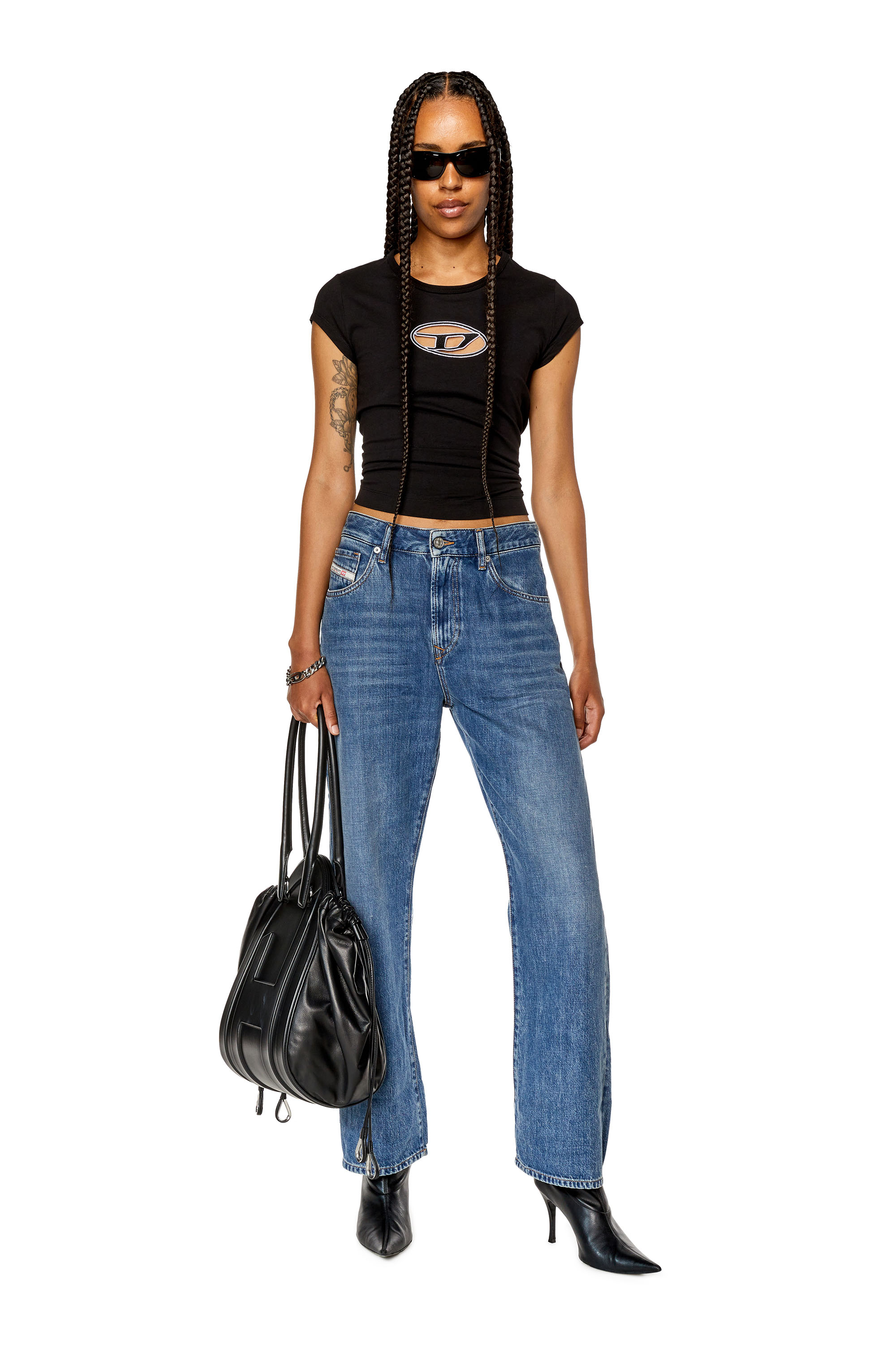 Diesel - Woman's Straight Jeans 1999 D-Reggy 068FG, Medium blue - 1