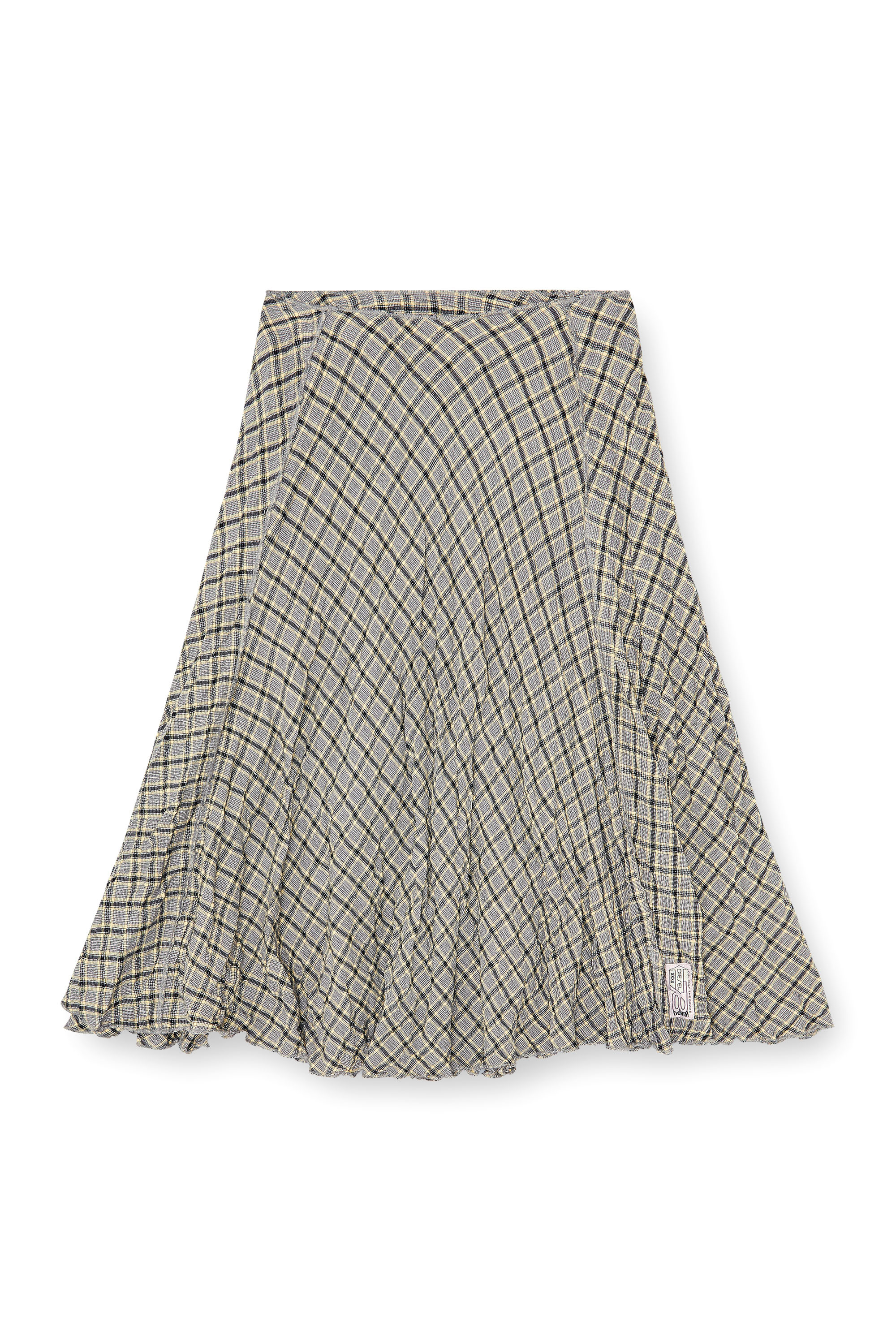 Diesel - O-XYGEN, Woman's Midi skirt in seersucker-effect check in null - 2