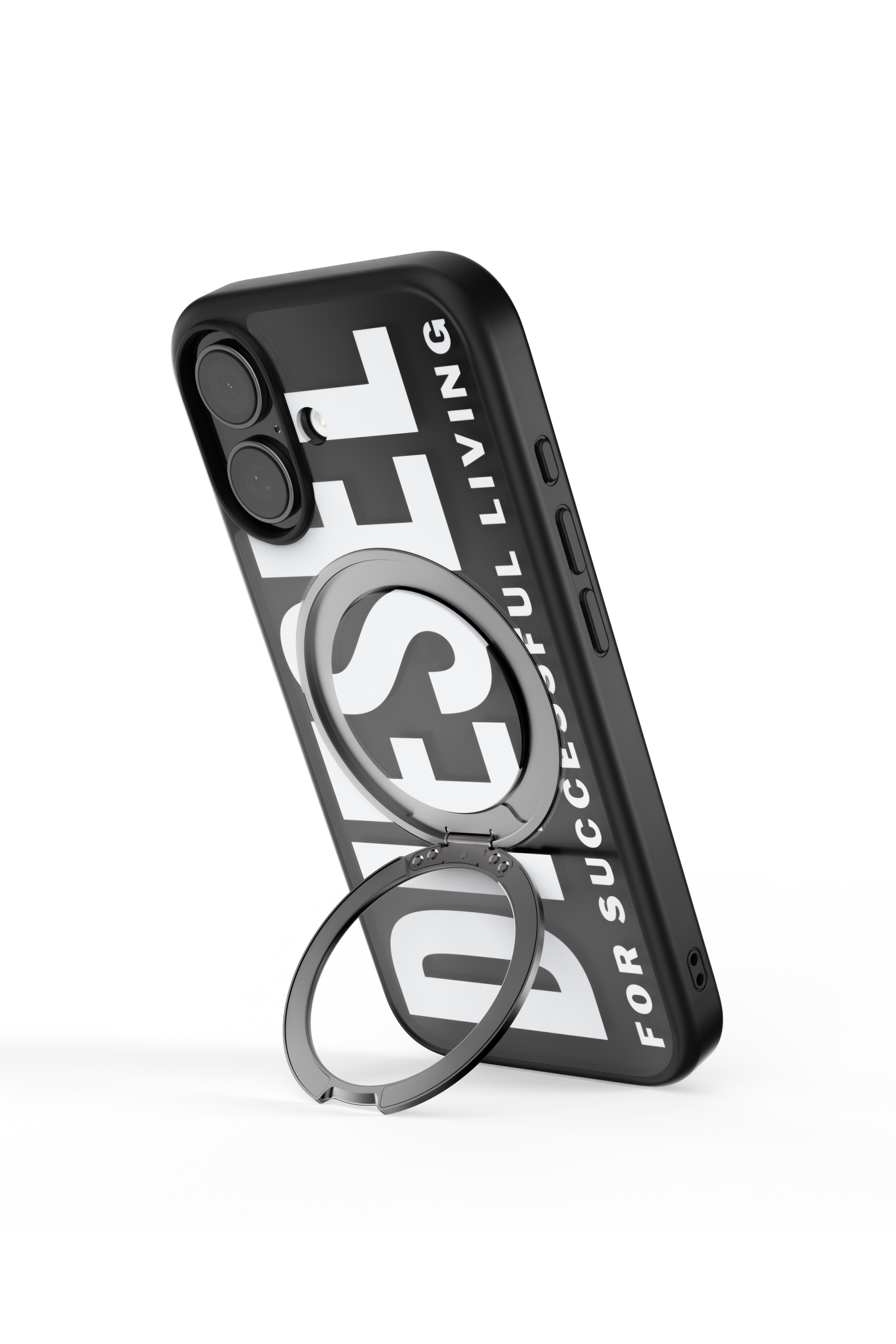 Diesel - 60403 RING STAND CASE, Unisex's Ringstand-Magsafe case for iPhone 17 in Black - 5