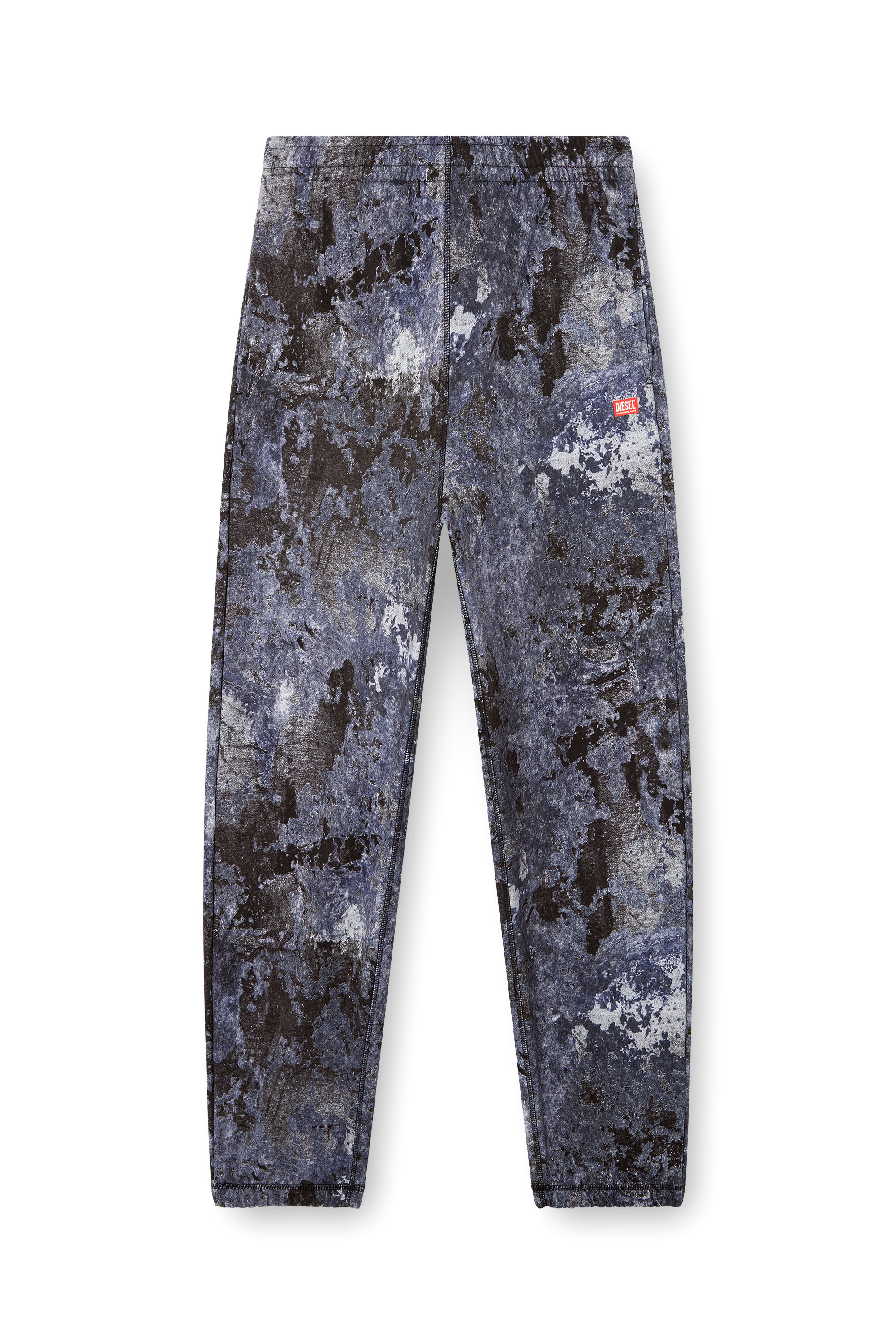 Diesel - P-MARKY-R2, Man's Sweatpants with marble wash treatment in Blue - 4