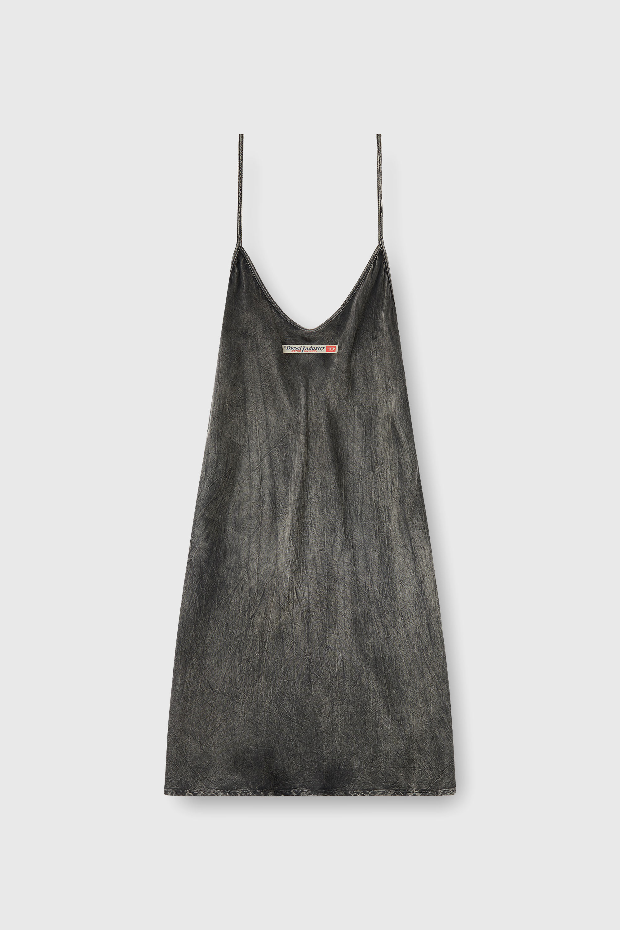 Diesel - CASSIDY-DNM, Woman's Viscose slip dress with spaghetti straps in Black - 2