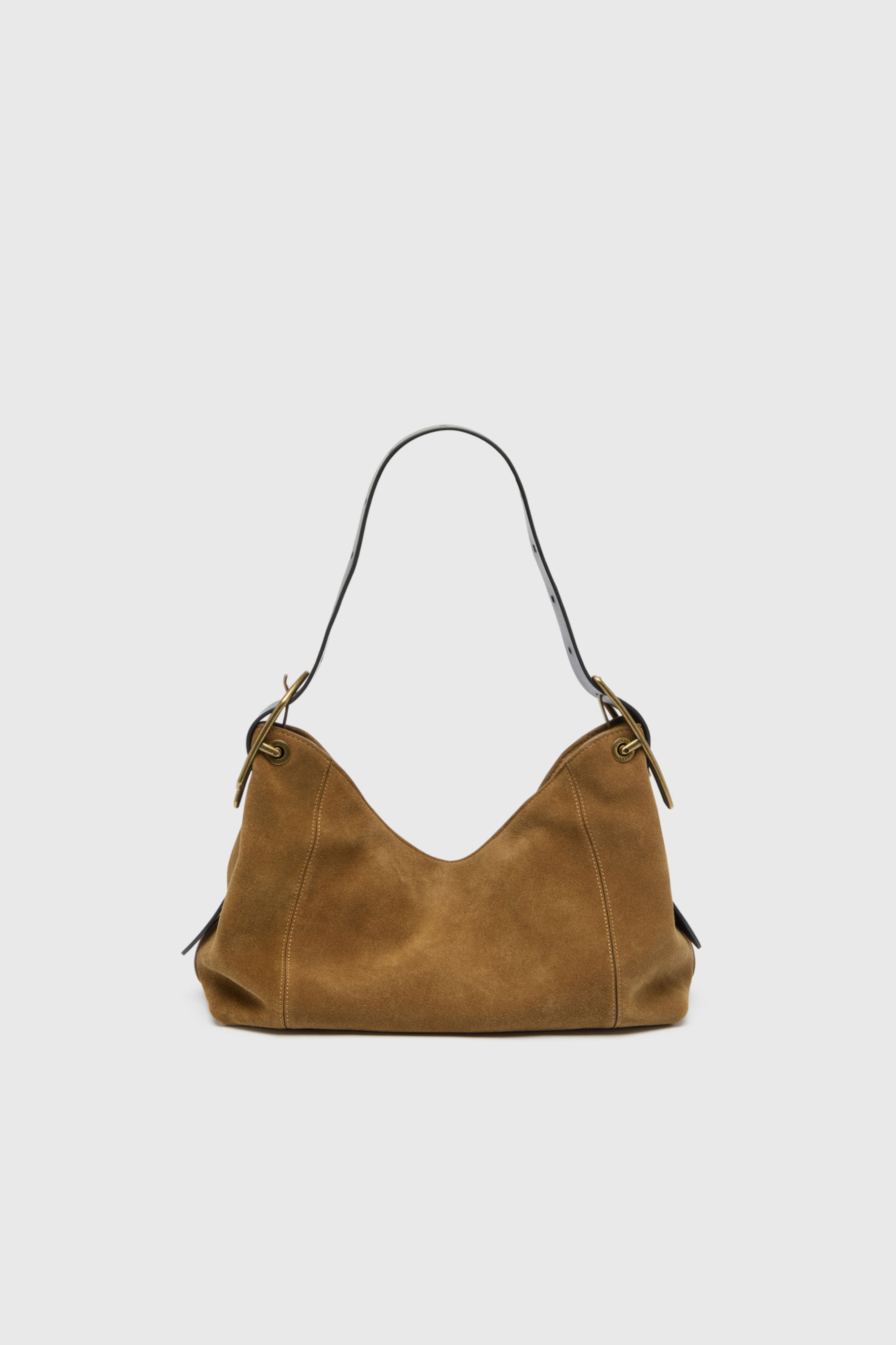 Diesel - D-LINE HOBO S, Woman's D-Line-Shoulder bag in waxed suede in Light Brown - 2