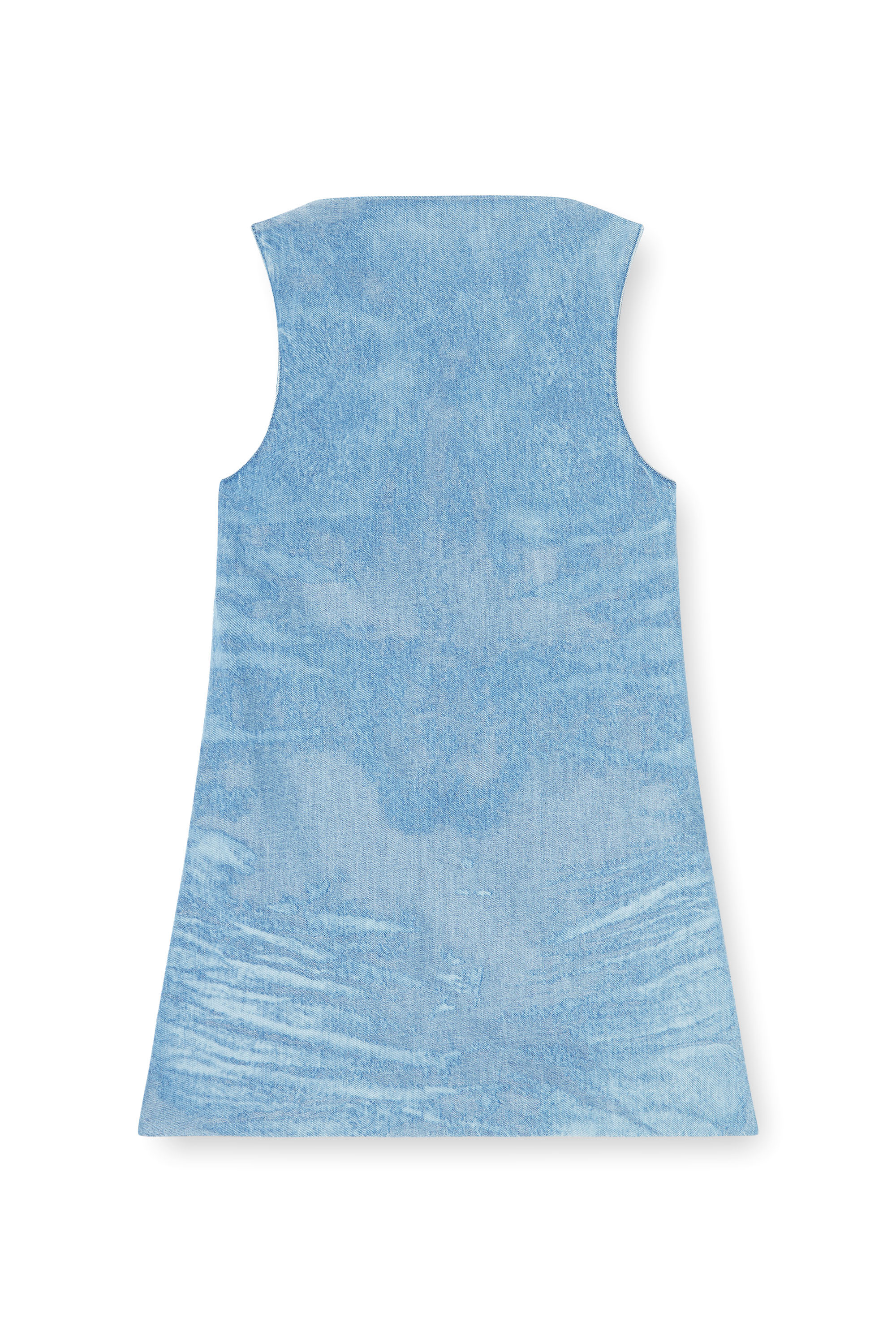 Diesel - DE-SELUNE-FSI, Woman's Short dress in satin denim in Blue - 2