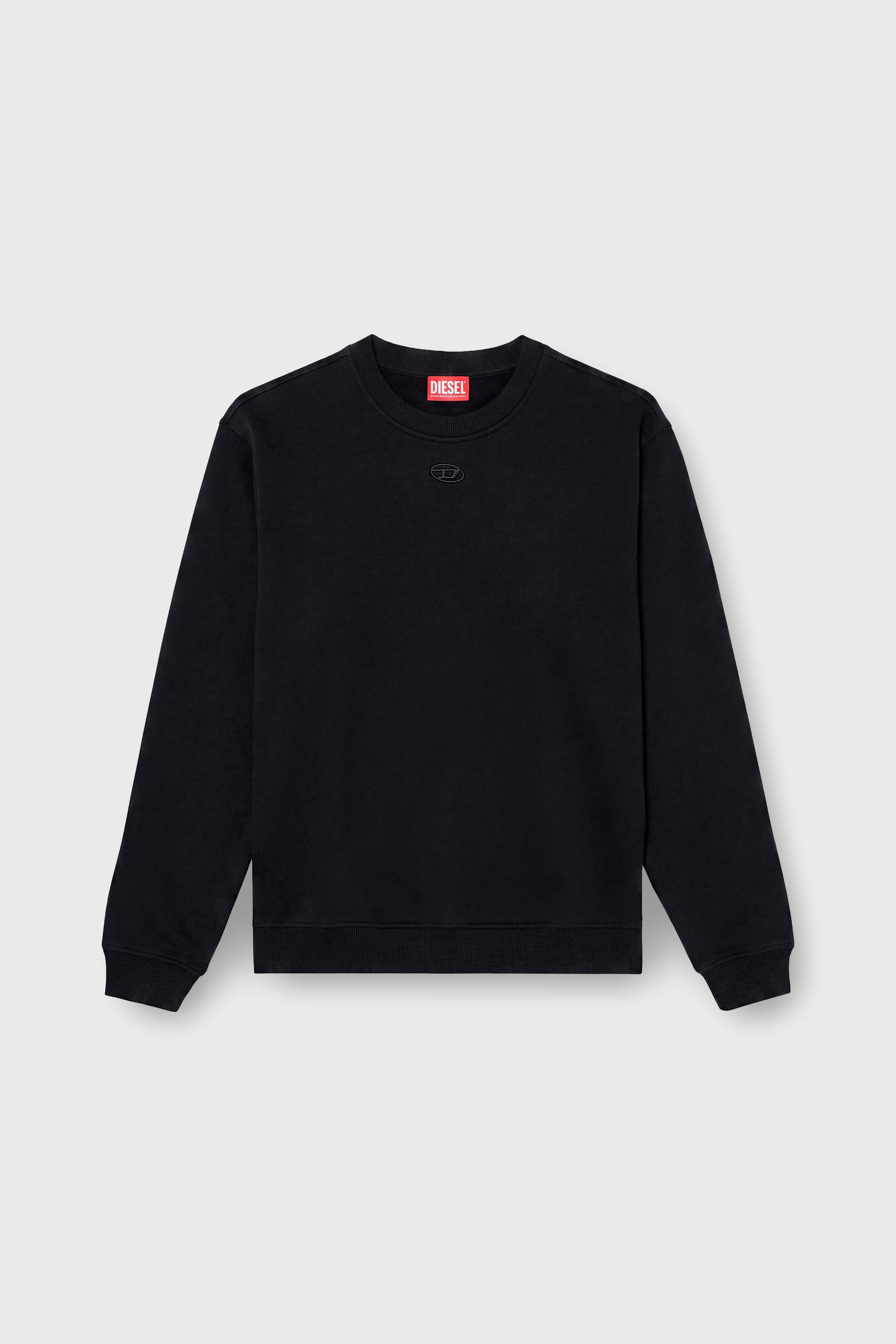 Diesel - F-NORMY-OD, Woman's Cotton sweatshirt with Oval D embroidery in Black - 2