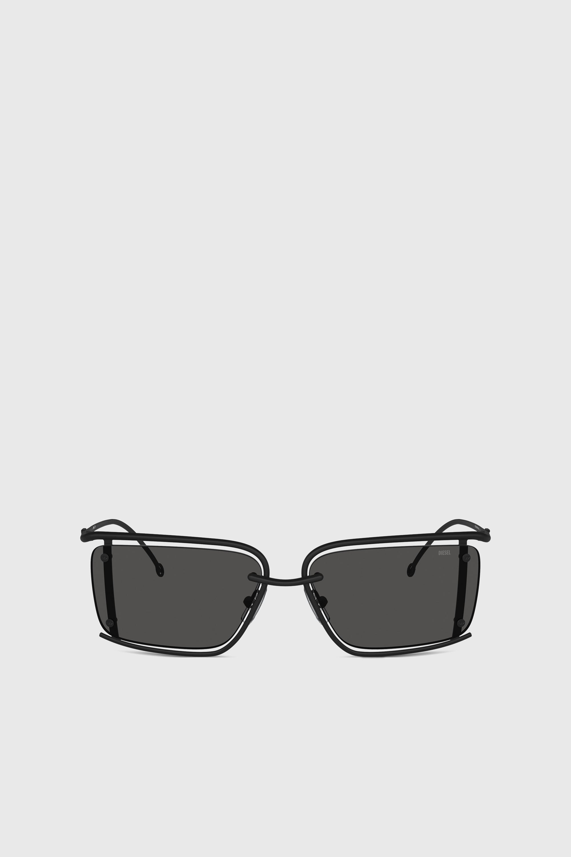 Diesel - 0DL1002, Unisex's Rectangle sunglasses in Black - 1