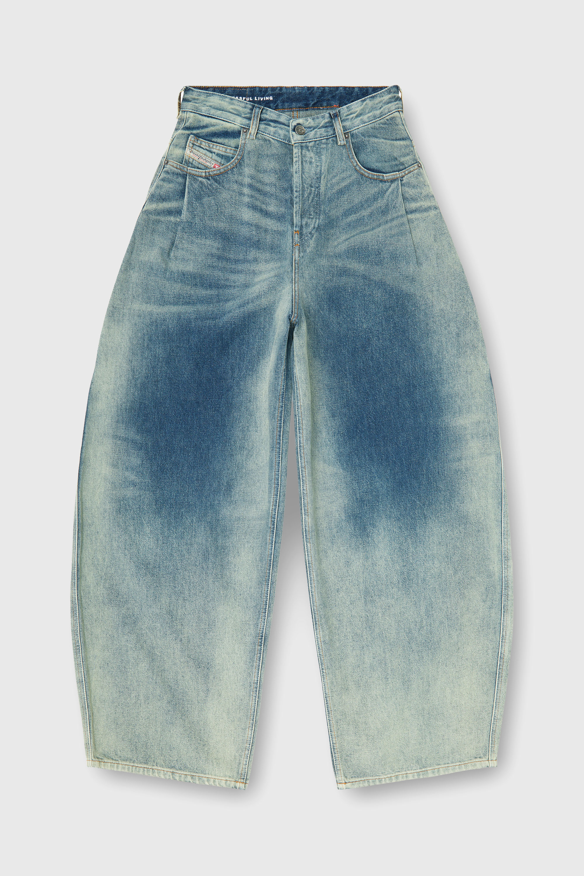 Diesel - Woman's Relaxed Jeans 1987 D-Khelz 007EF, Medium blue - 2