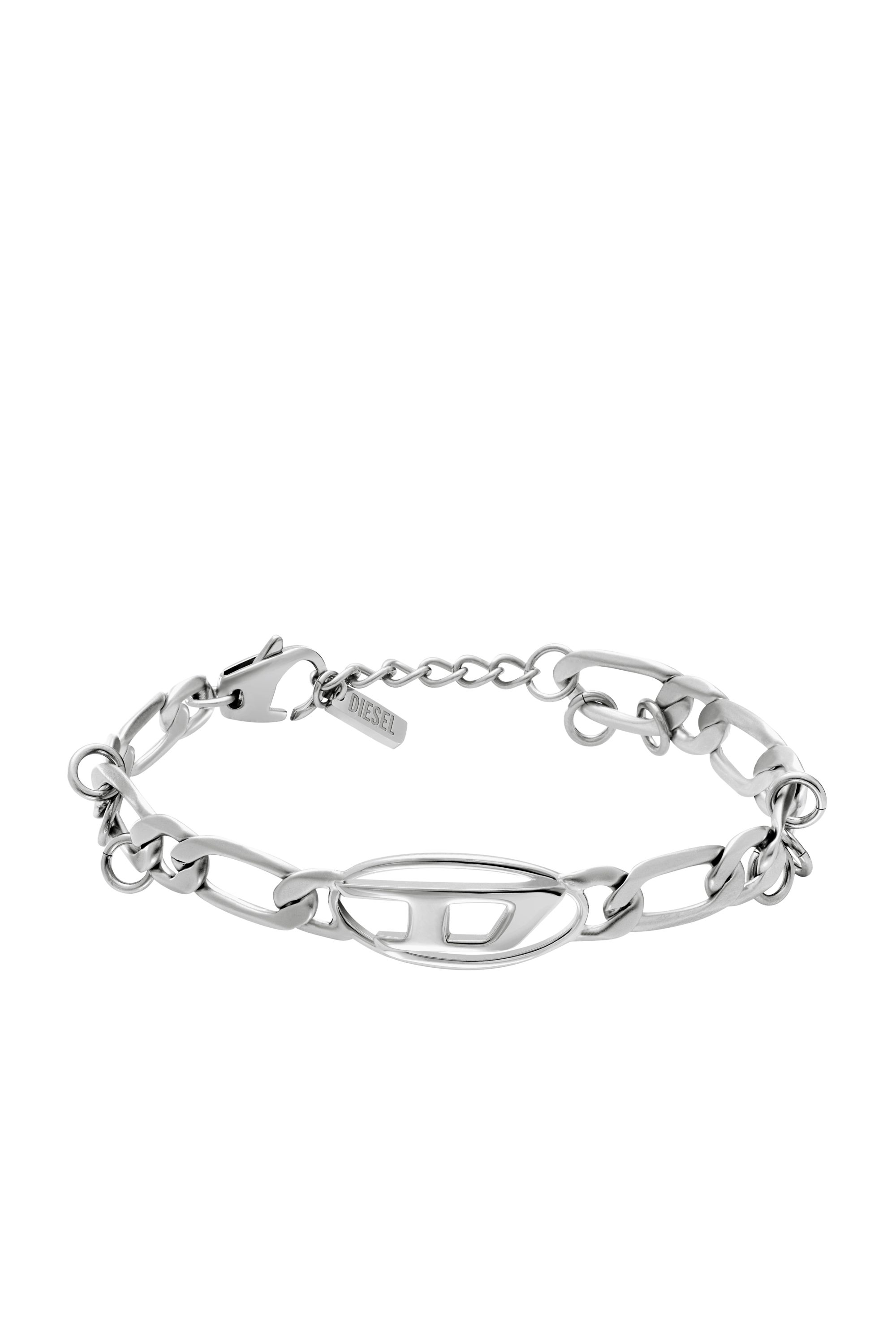 Diesel - DX1599040, Unisex's Stainless Steel and Brass Chain Bracelet in Silver - 1