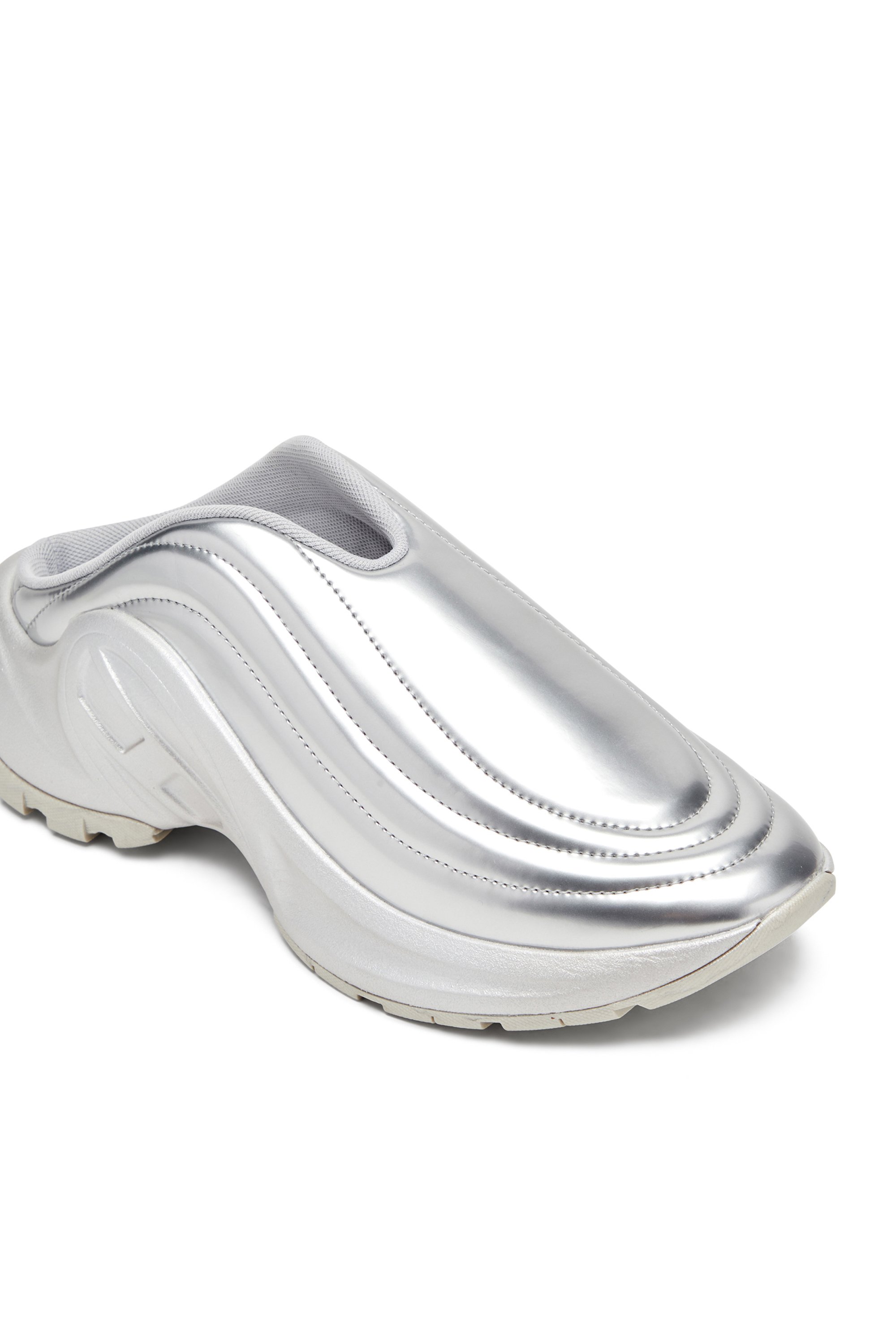 Diesel - S-D-RUNNER MULE X, Unisex's Metallic mules in Silver - 6