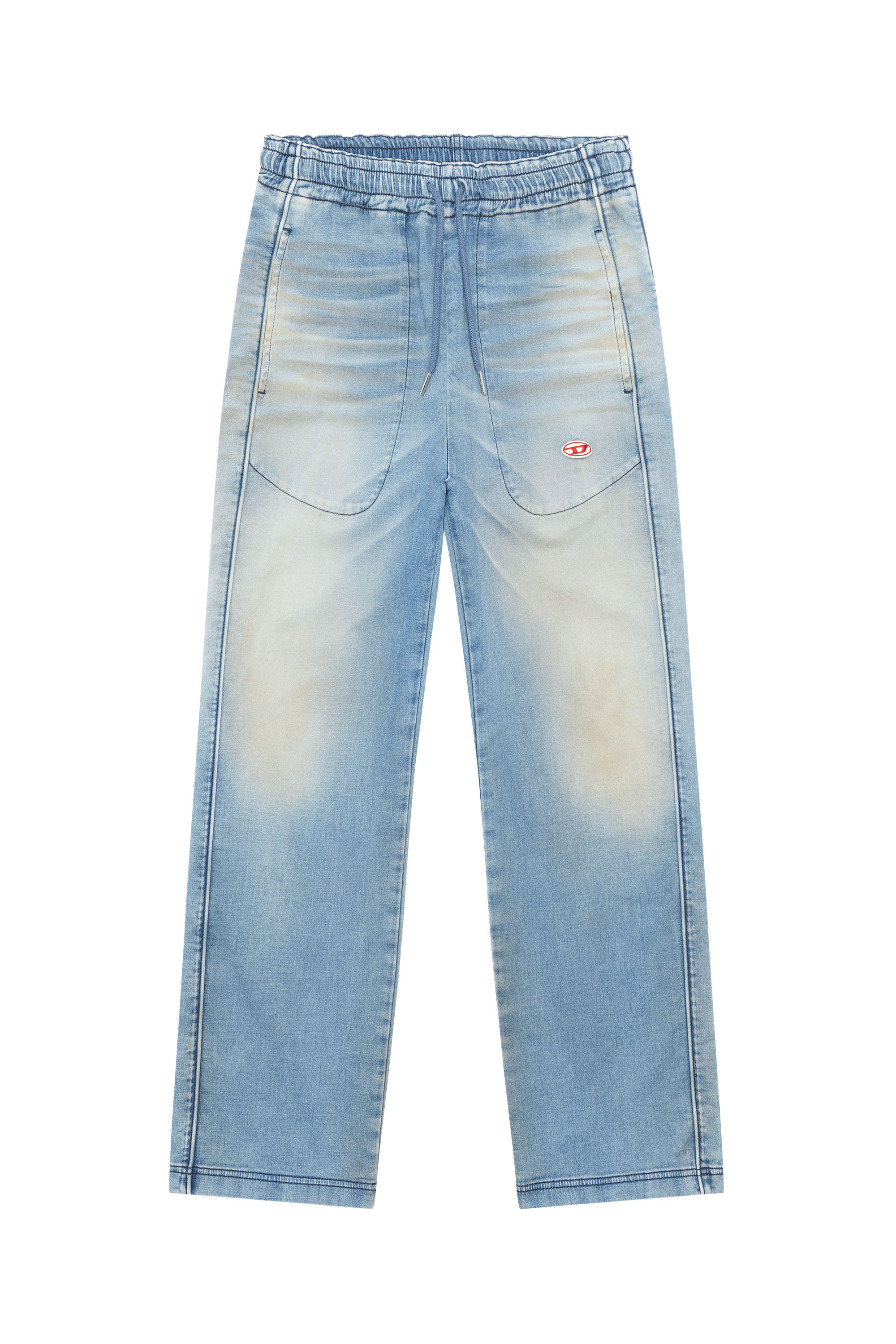 Diesel - Straight D-Martians Track Denim 068FK, Light Blue - Image 7