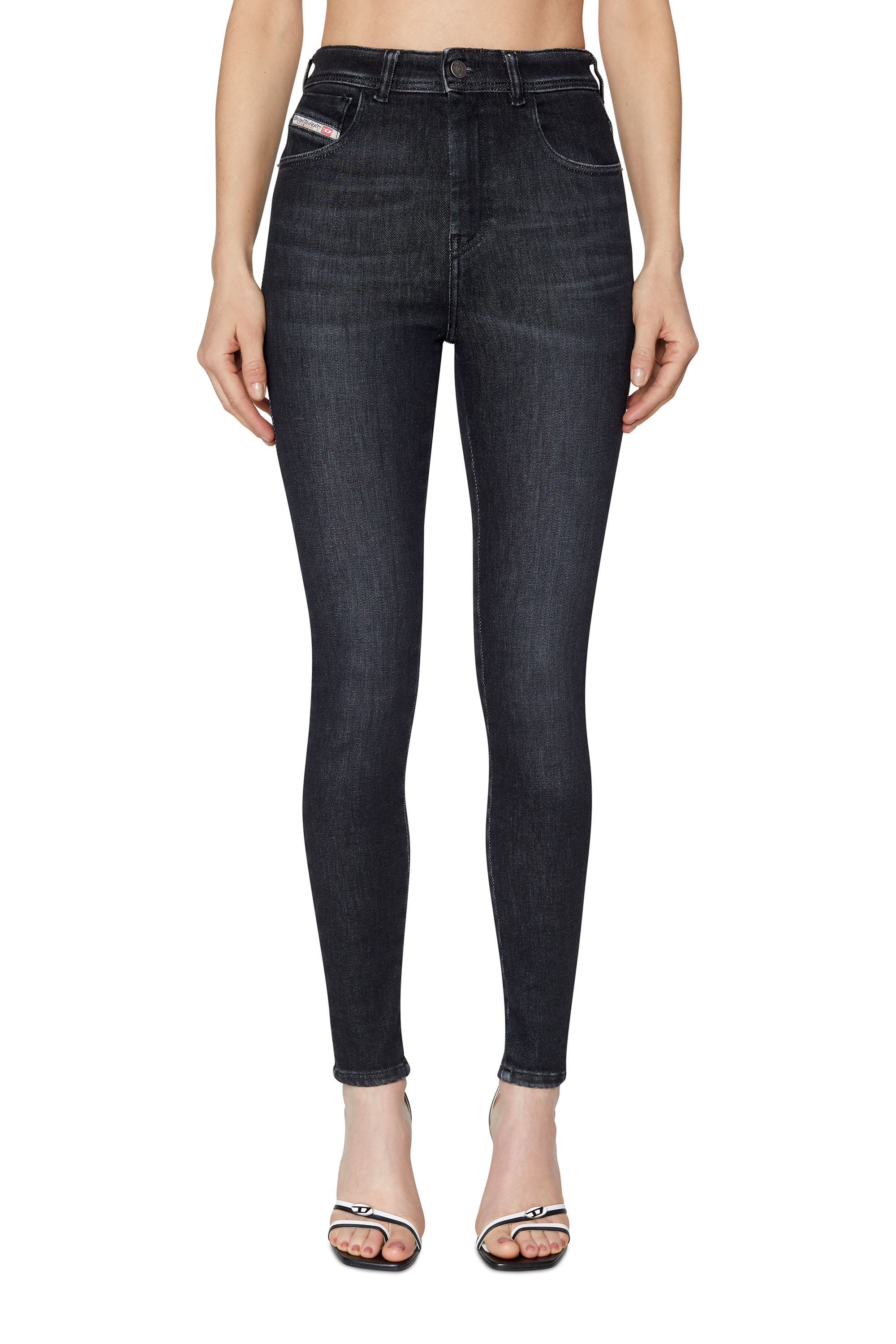 Diesel - Super skinny Jeans 1984 Slandy-High 09D96, Black/Dark grey - Image 1