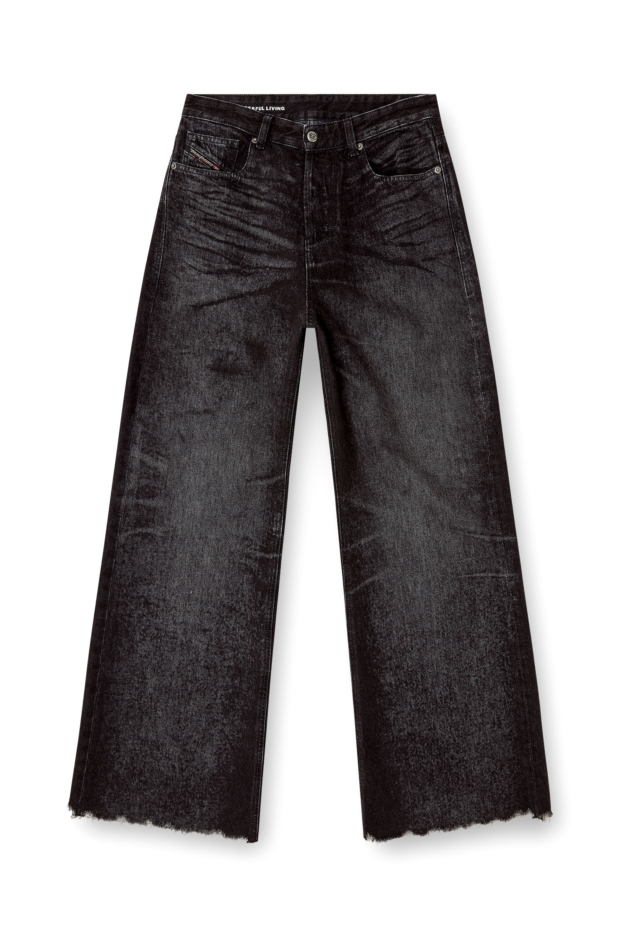 Diesel - Woman's Relaxed Jeans 1996 D-Sire 007DB, Black/Dark grey - 2