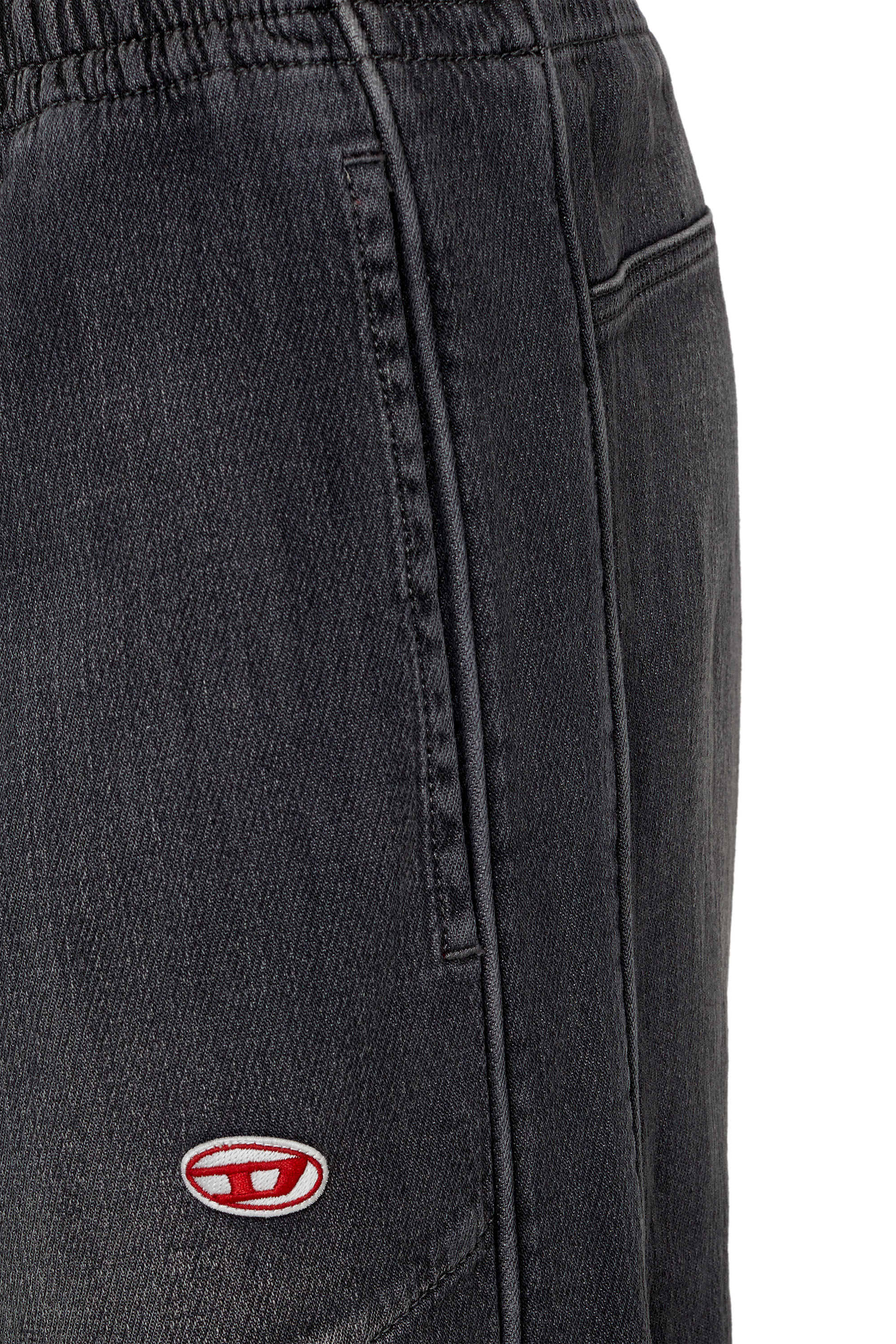 Diesel - Straight D-Martians Track Denim 09E30, Black/Dark grey - Image 3