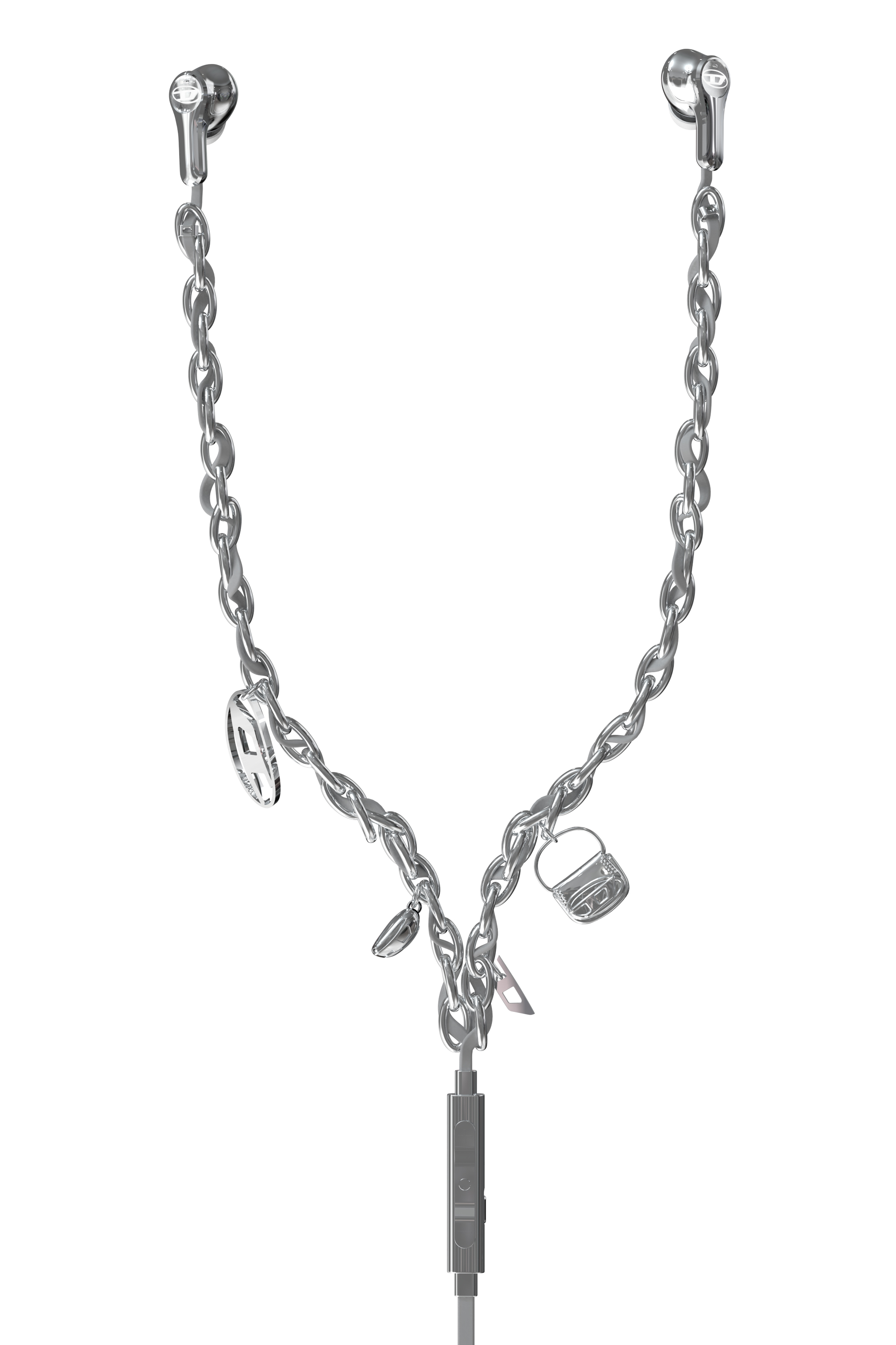 Diesel - 60458  WIRED EARBUDS, Unisex's Wired Earbuds and charms in Silver - 1