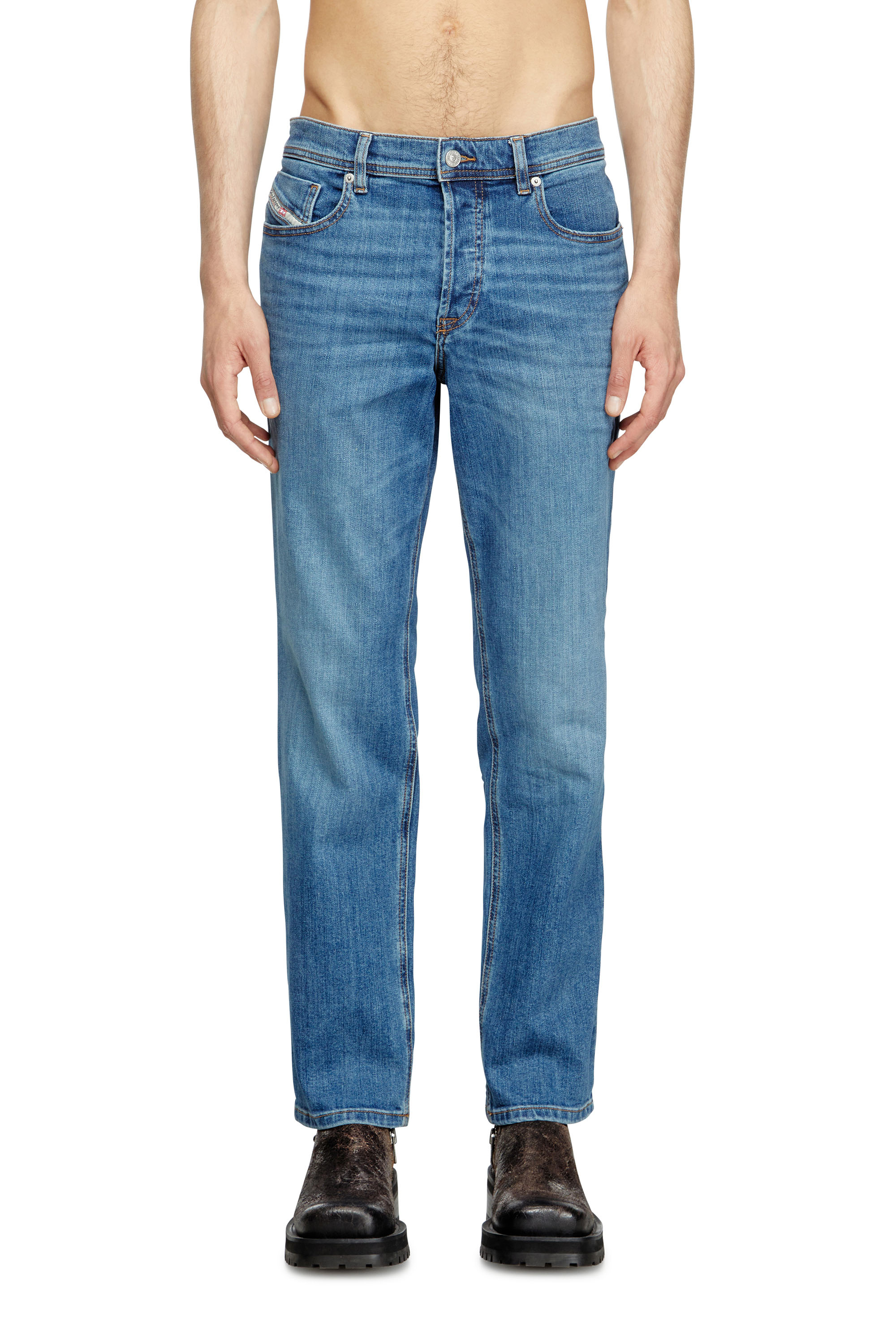 Regular Jeans 2023 D-Finitive 0KIAL, Light Blue Diesel - Man's Regular Jeans 2023 D-Finitive 0KIAL, Light Blue - 3