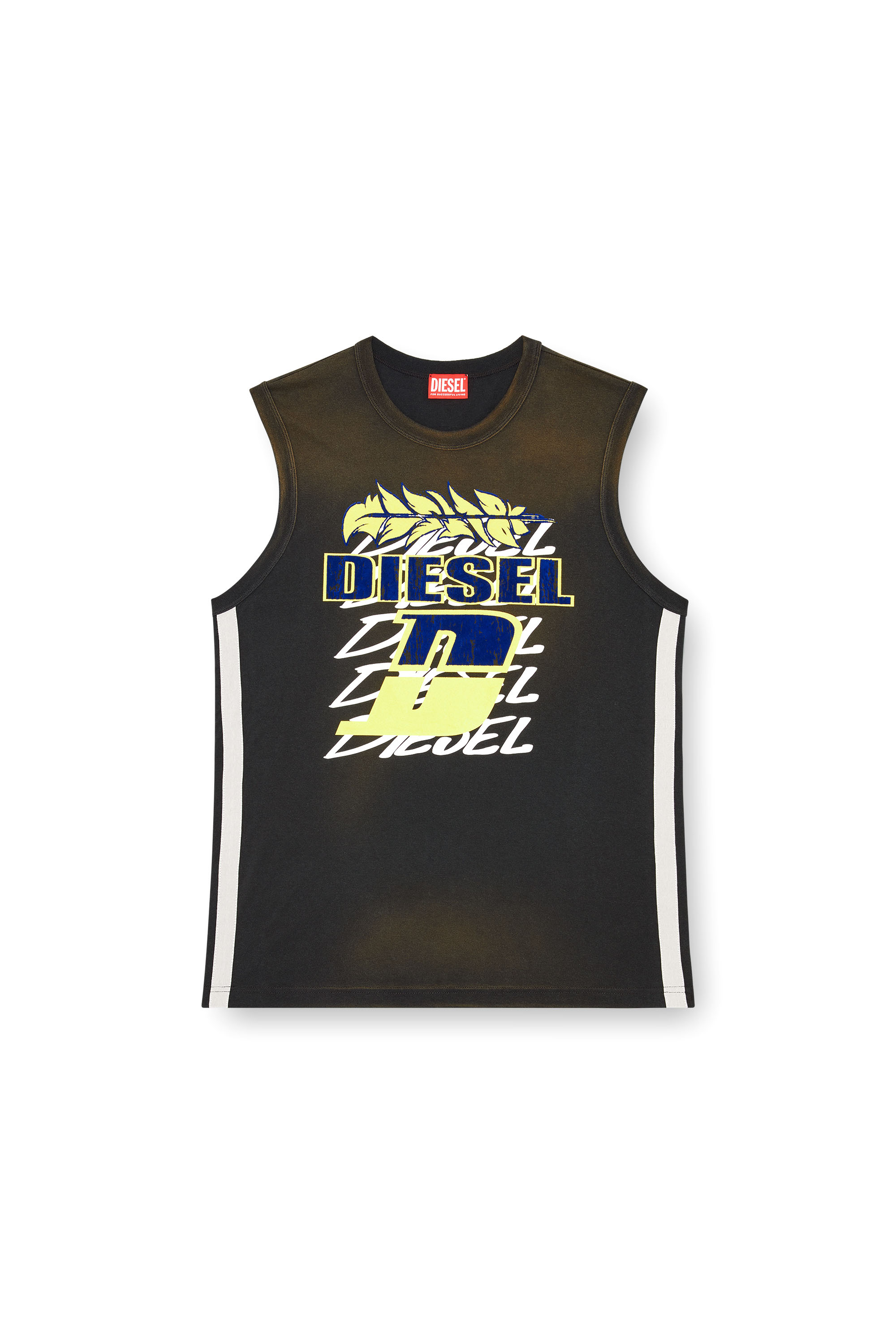 Diesel - T-BISCO-STRIPE, Black - Image 3