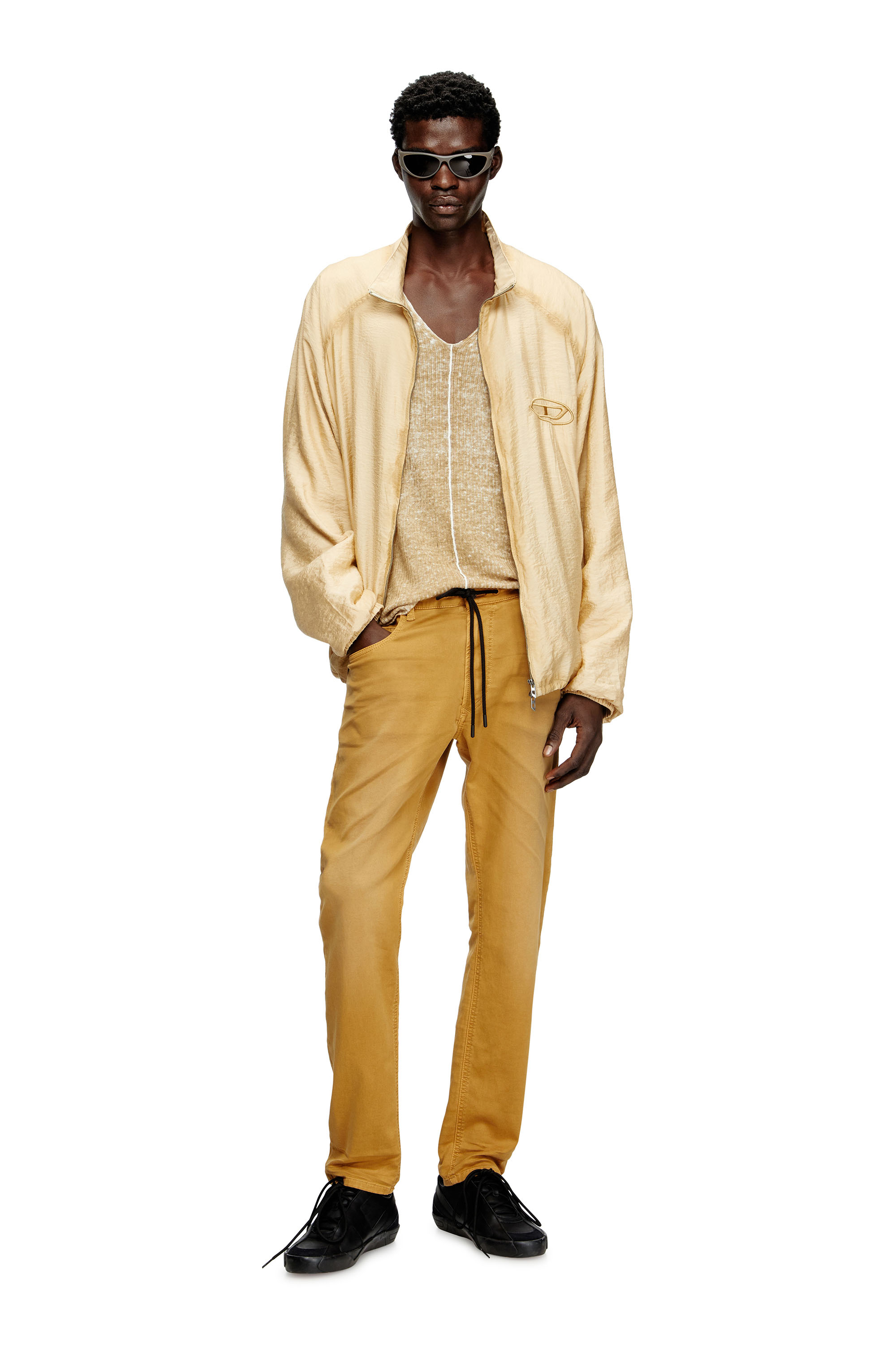 Diesel - Man's Regular 2032 D-Krooley Joggjeans® 0670M, Light Brown - 1