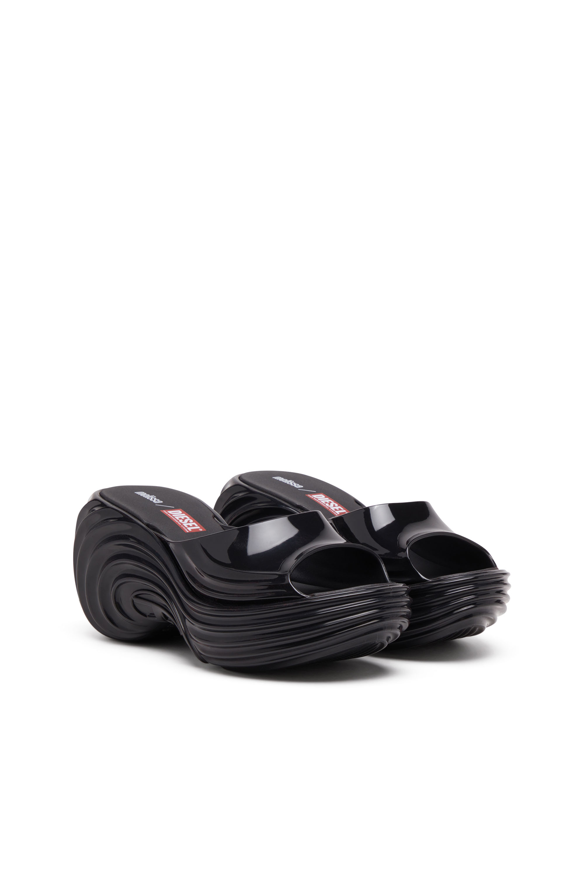 Diesel - MELISSA QUANTUM PLATFORM, Woman's Platform mule in Melflex® in Black - 3
