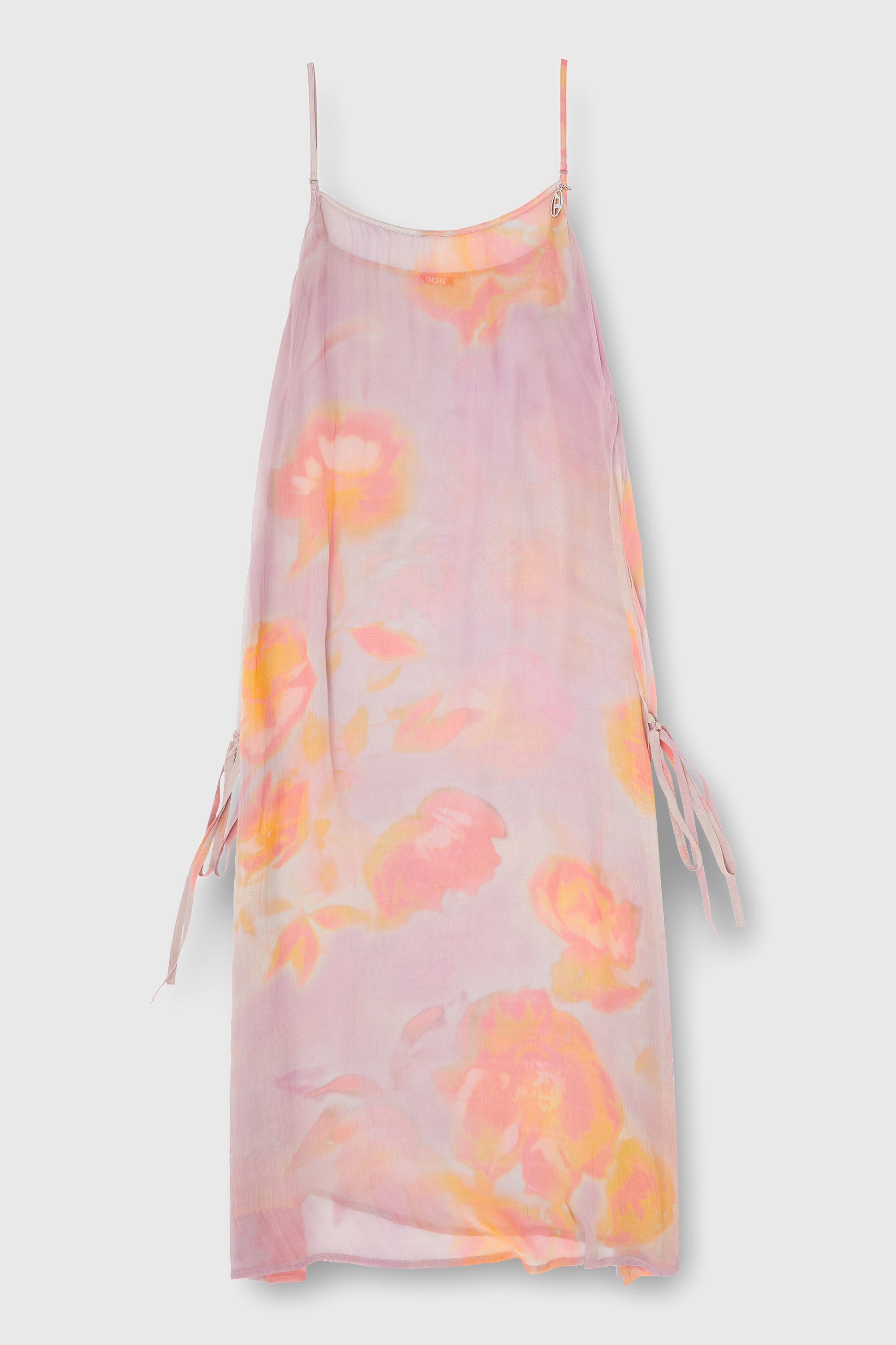 Diesel - VANYA-UTLT, Woman's Beach cover-up dress in floral chiffon in Lilac - 5