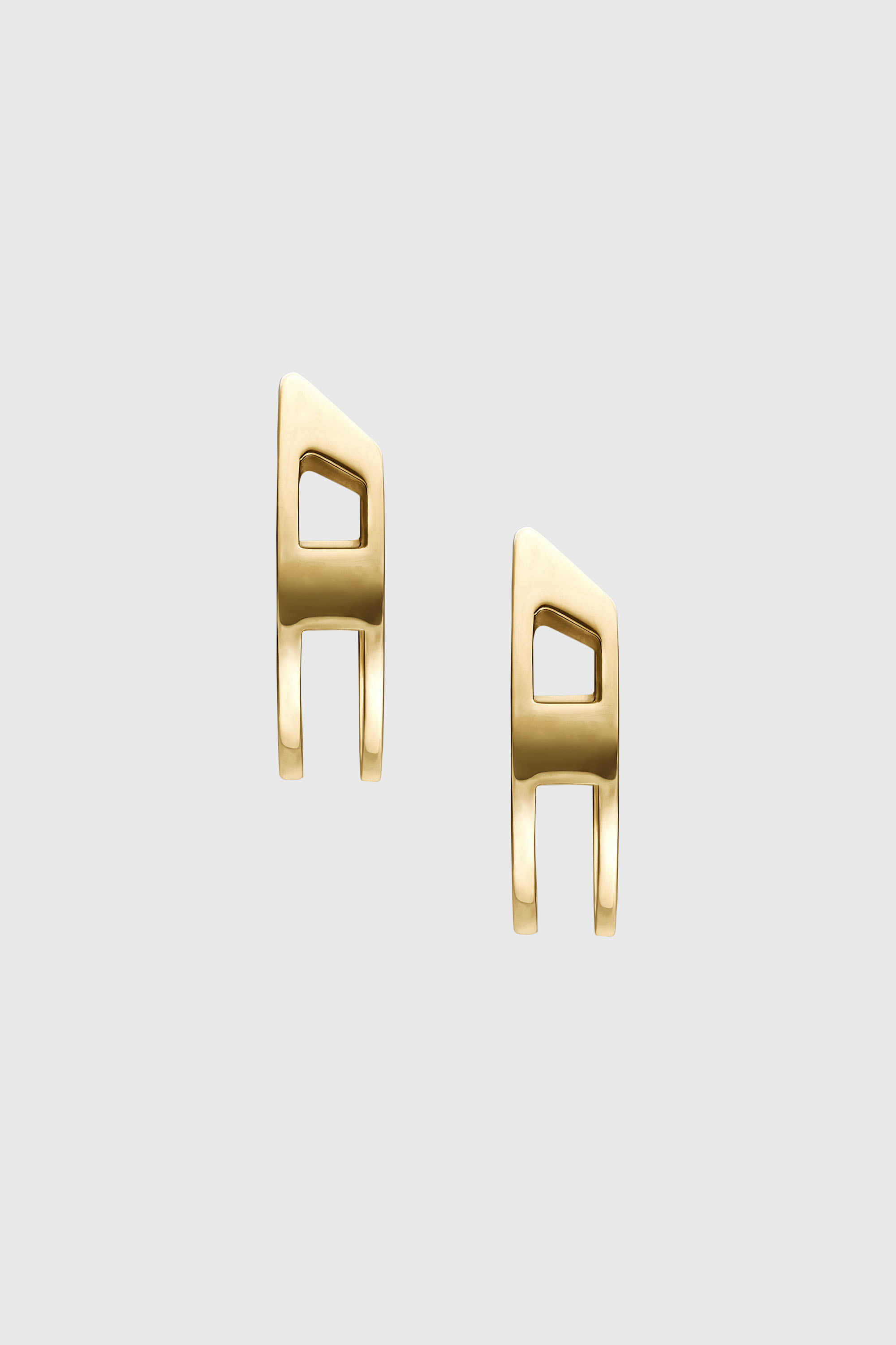 Diesel - DX1671710 JEWELLERY, Unisex's Gold-Tone Stainless Steel Hoop Earrings in Gold - 2