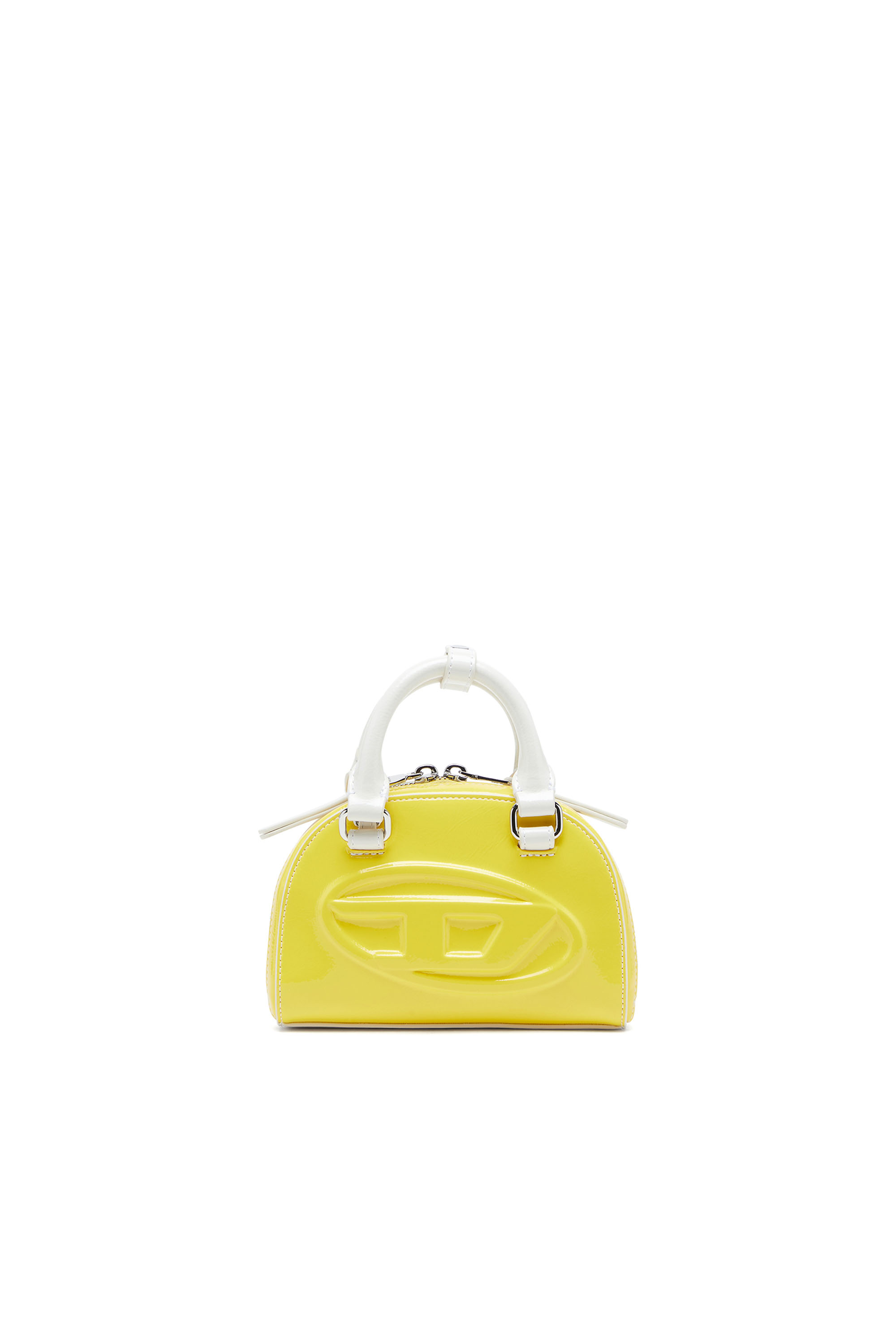 Diesel - 1DR DOME CROSSBODY XS, Woman's 1DR Dome-Slim bowling bag with naplak effect in Yellow - 1