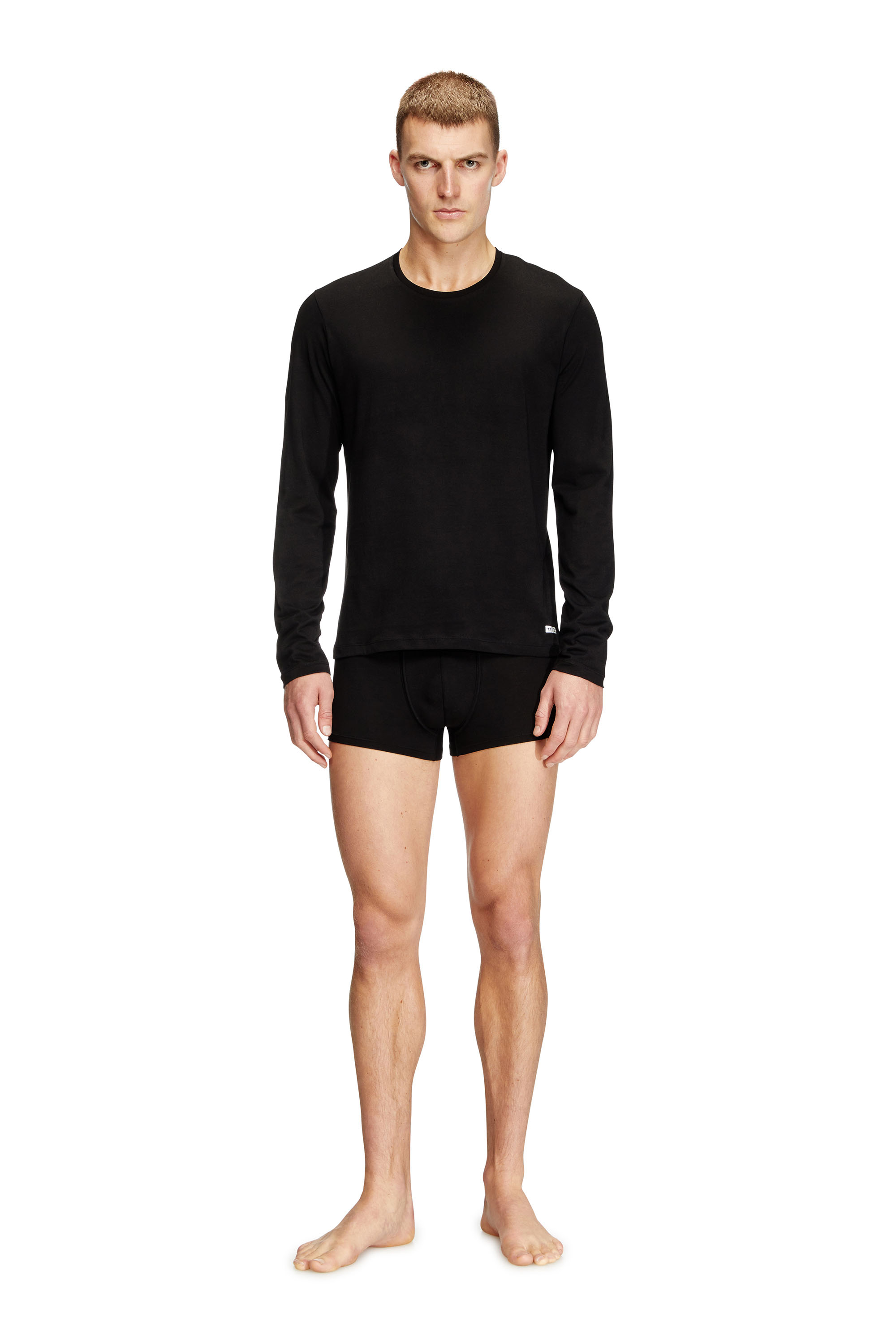 Diesel - KIRK-D-BOX, Man's Long-sleeve cotton T-shirt in Black - 2