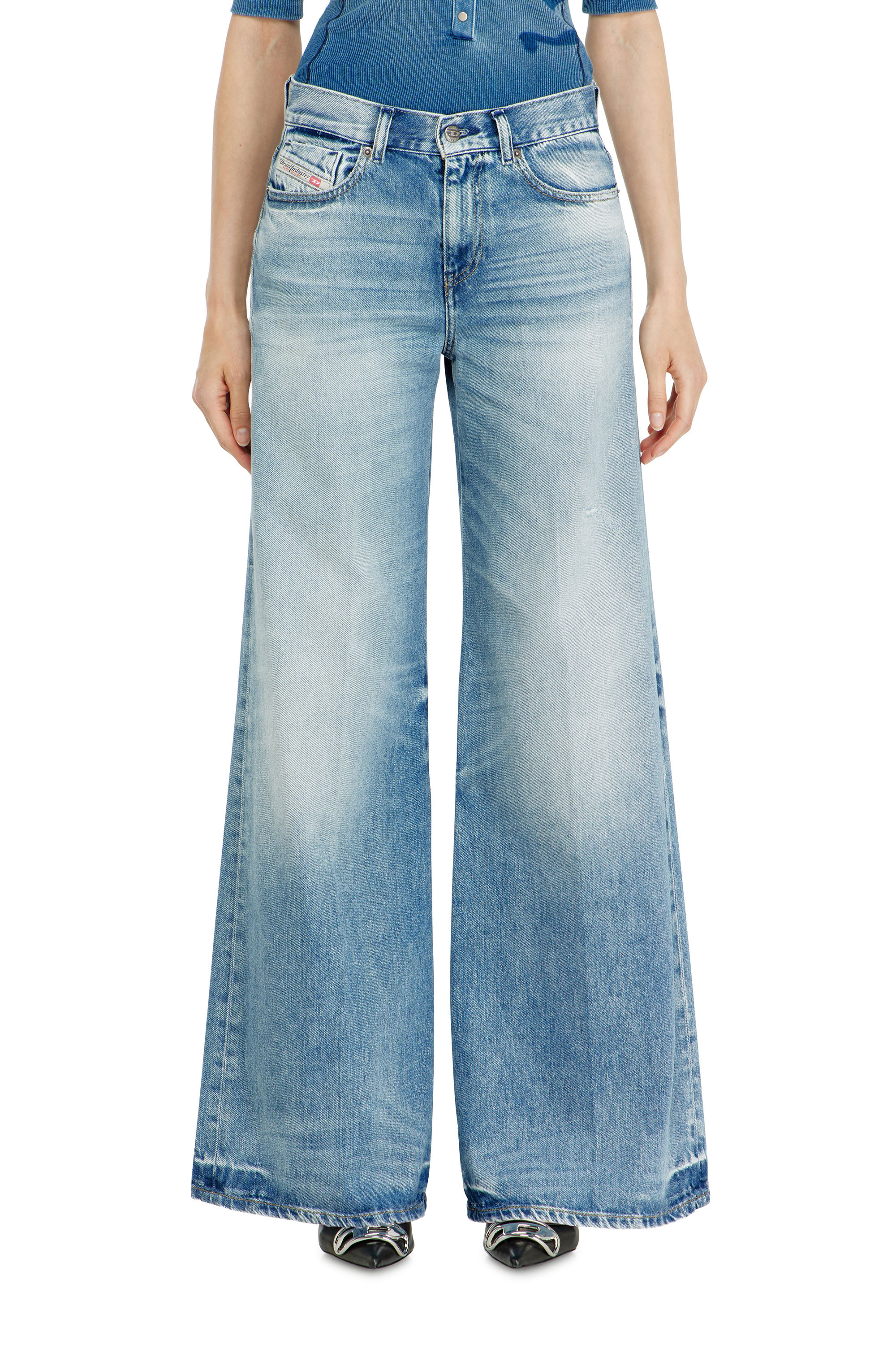 Diesel - Woman's Flare Jeans 1978 D-Akemi 09M07, Light Blue - 4