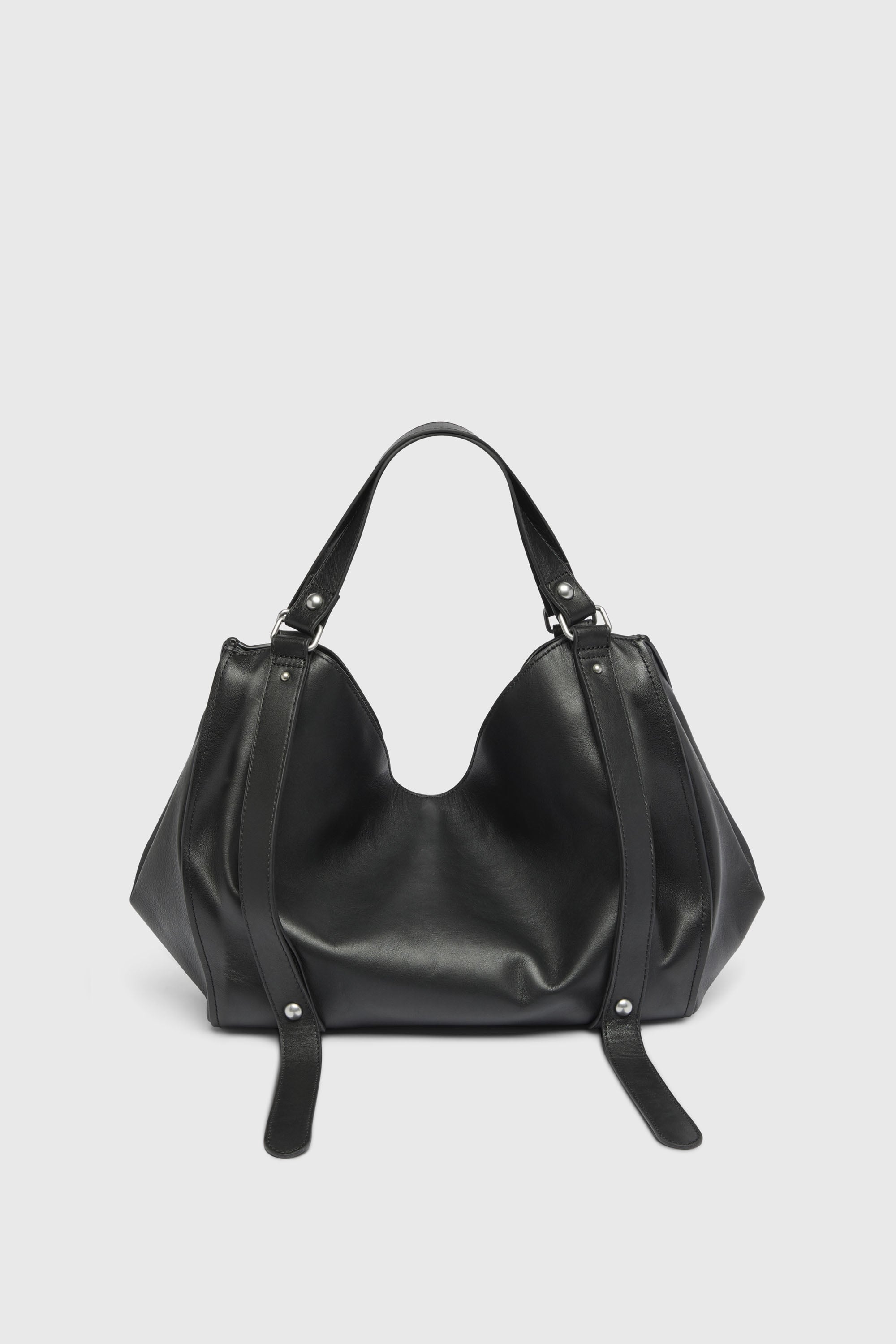 Diesel - D-ONE TOPHANDLE M, Unisex's D-One-Medium top-handle bag in treated leather in Black - 2