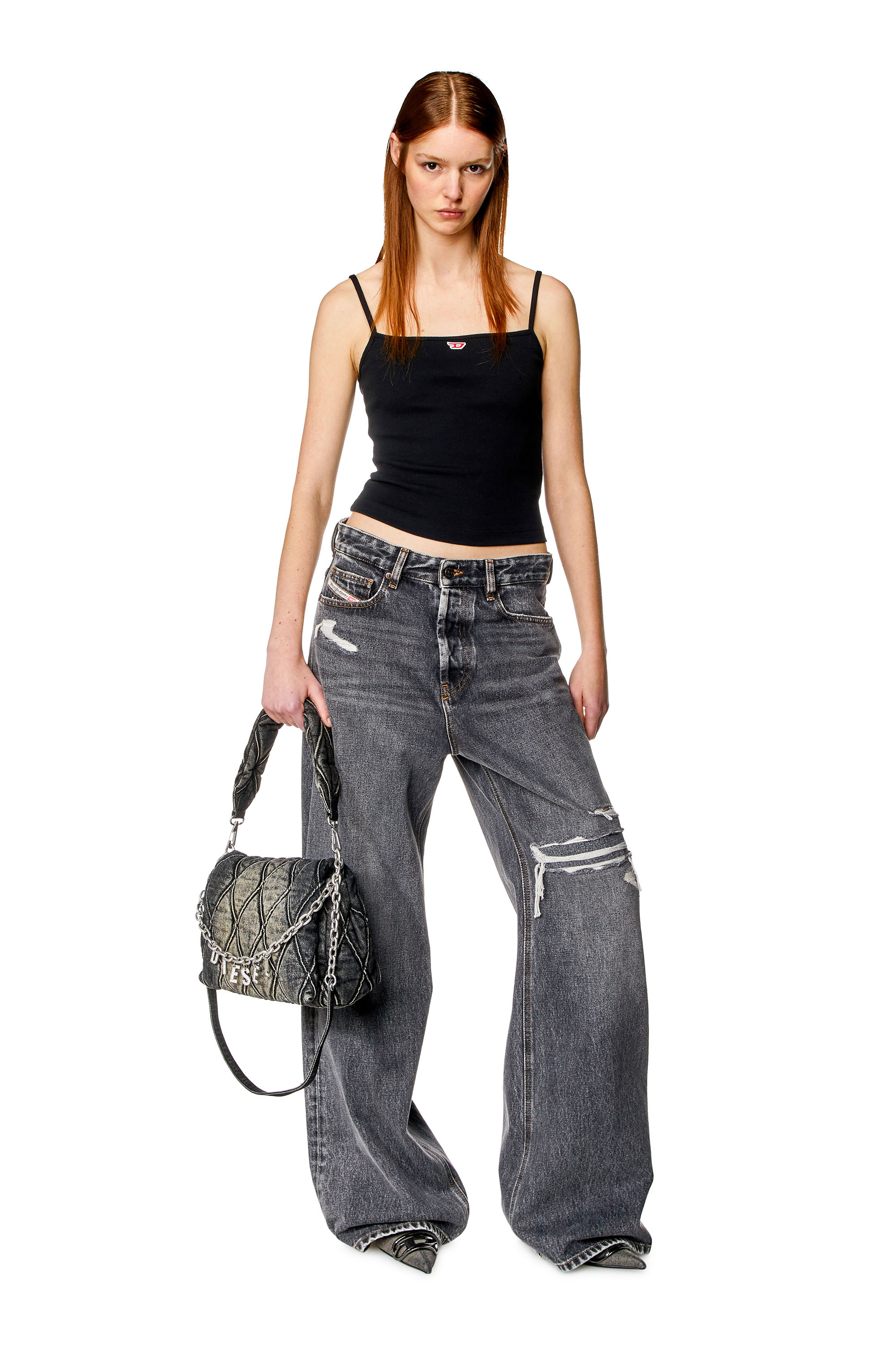 Diesel - Straight Jeans 1996 D-Sire 007F6, Black/Dark grey - Image 4
